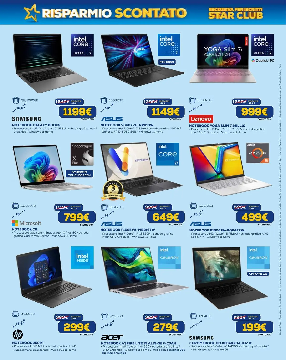 Nuovo Euronics - Risparmio Scontato dal 21/05/2026 > offerte anteprima 🛍️ | Pagina: 8 | Prodotti: Schermo, Notebook, Videocamera, Samsung