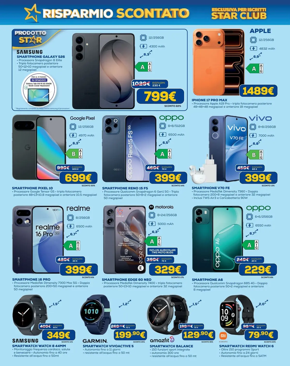 Nuovo Euronics - Risparmio Scontato dal 21/05/2026 > offerte anteprima 🛍️ | Pagina: 10 | Prodotti: Auricolari, Iphone, Fotocamera, Samsung