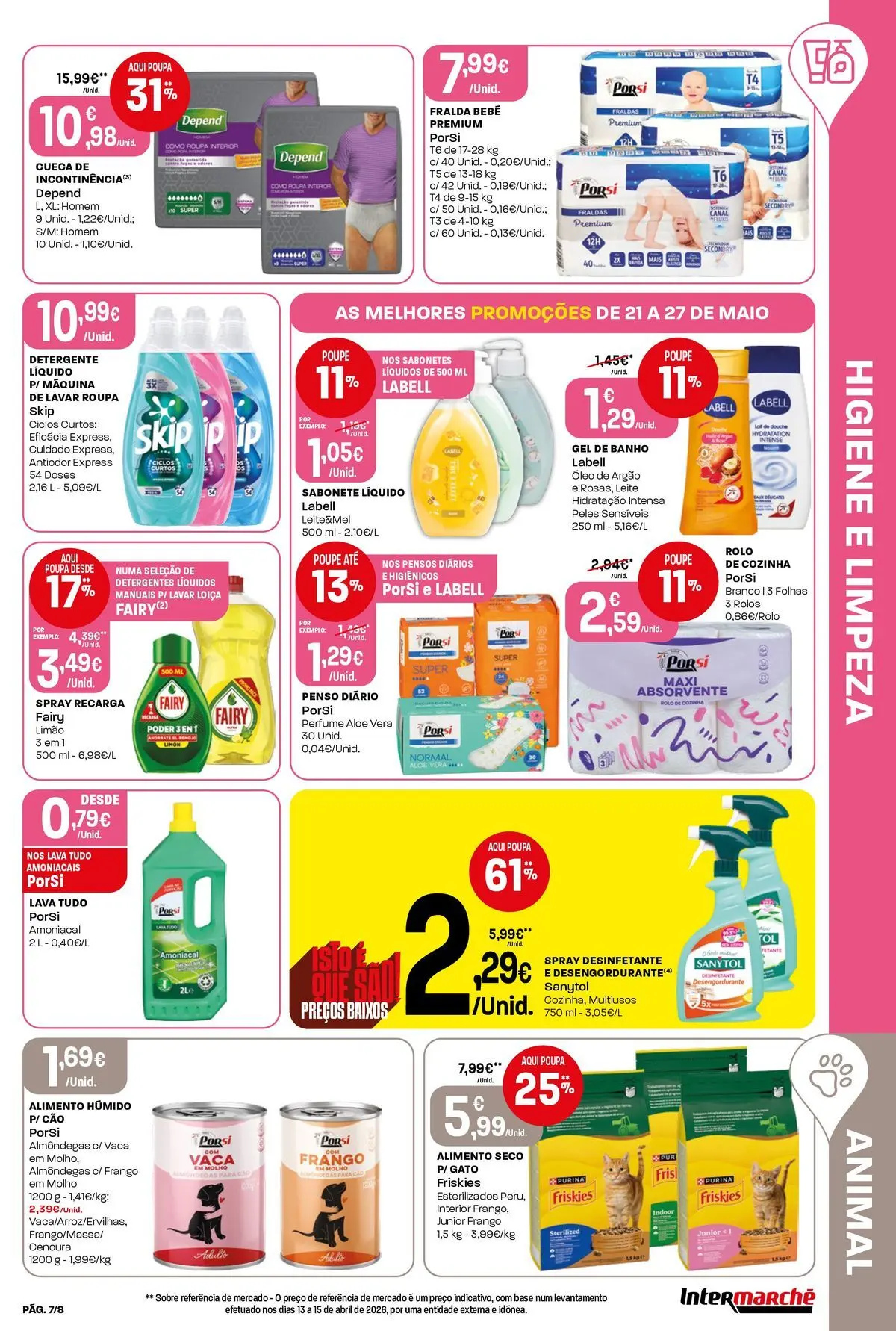 Intermarché - Intermarché » de 21/05/2026 - 27/05/2026 | Página: 7 | Produtos: Perfume, Base, Detergente, Banho
