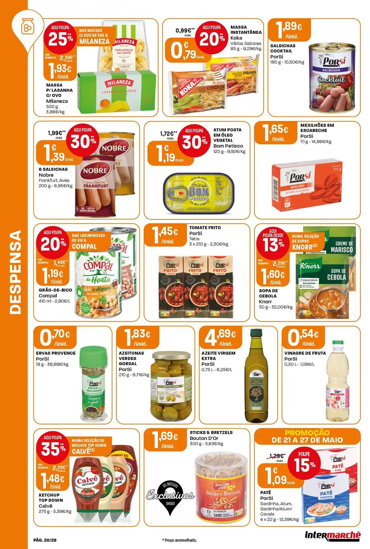 Intermarché Isto é que são preços BAIXOS » de 21/05/2026 - 27/05/2026 | Página: 20