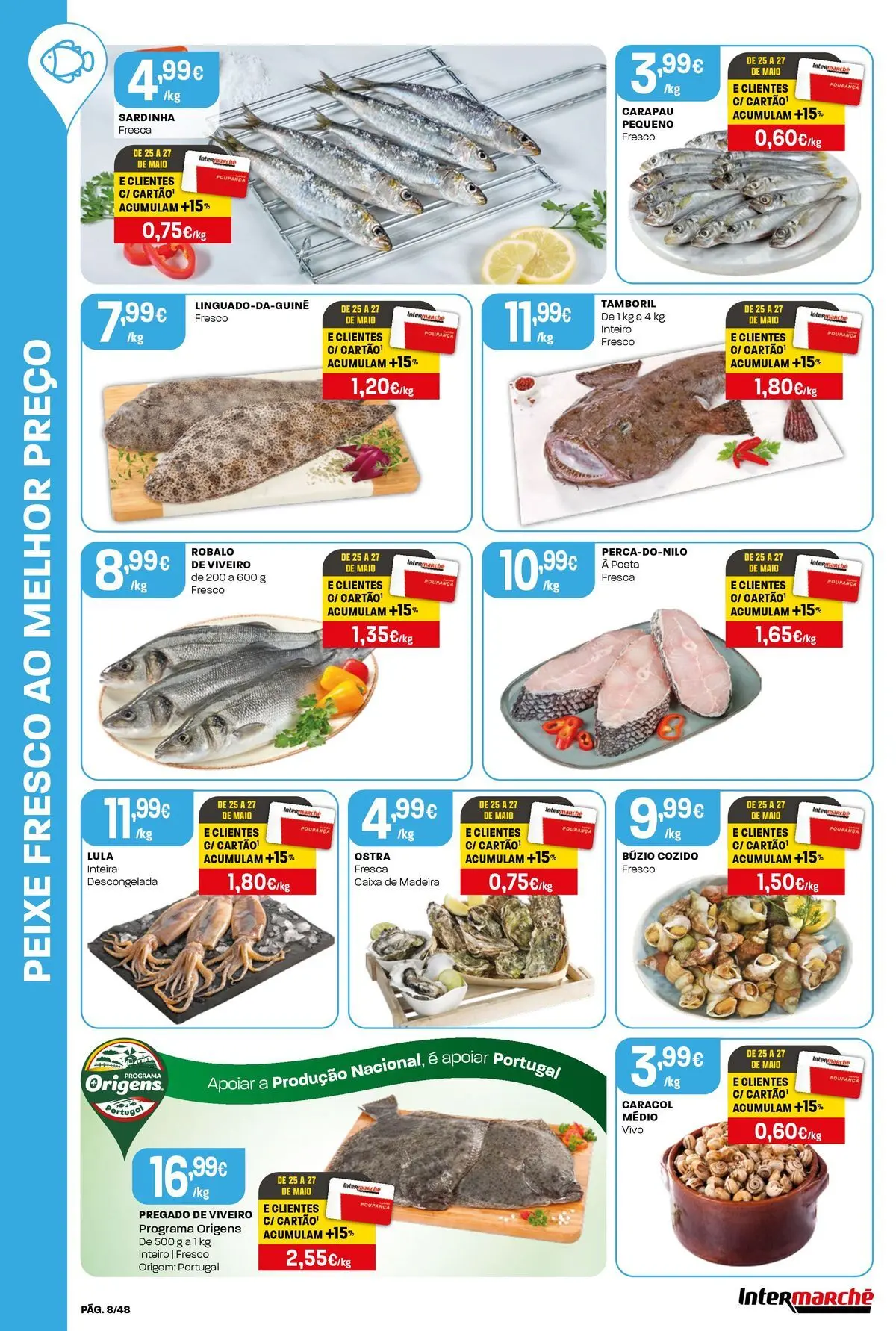 Intermarché - Isto é que são preços BAIXOS! » de 21/05/2026 - 27/05/2026 | Página: 8 | Produtos: Caixa, Tamboril, Peixe