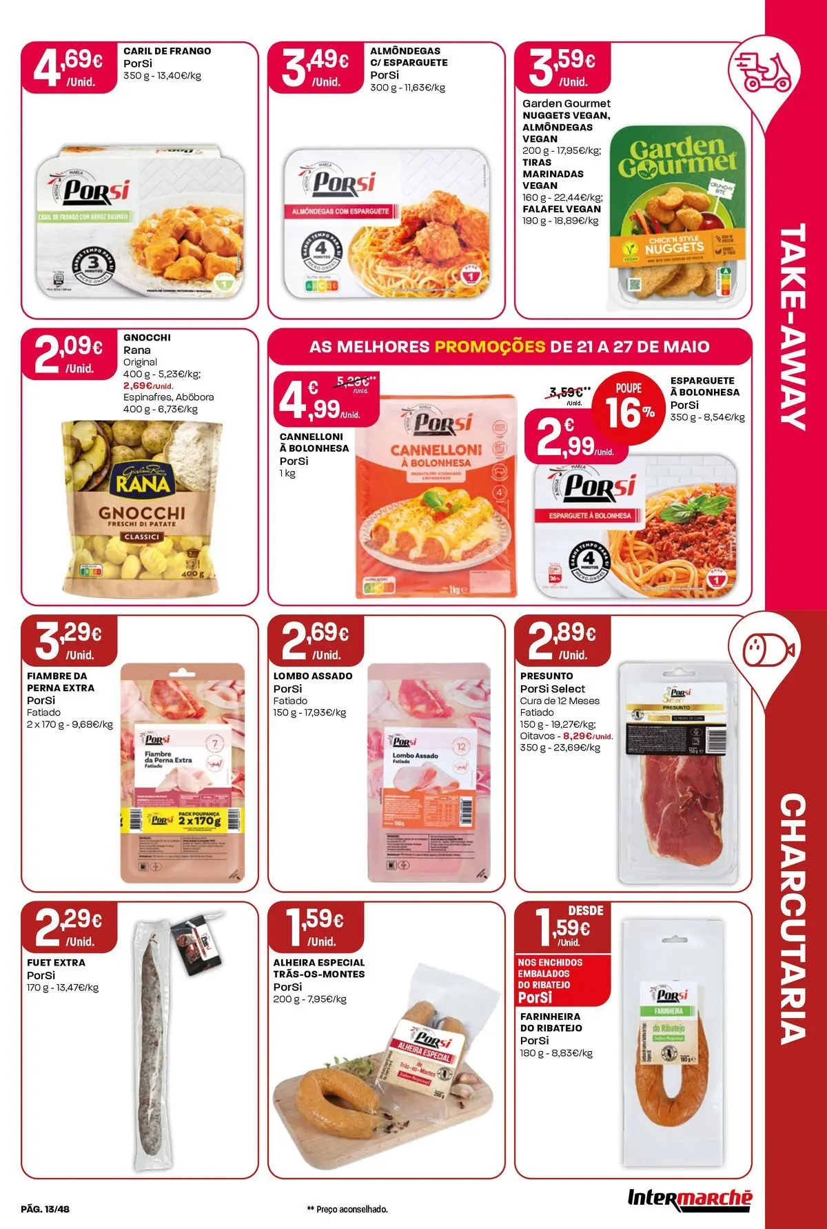 Intermarché - Isto é que são preços BAIXOS! » de 21/05/2026 - 27/05/2026 | Página: 13 | Produtos: Frango, Gnocchi, Presunto, Nuggets