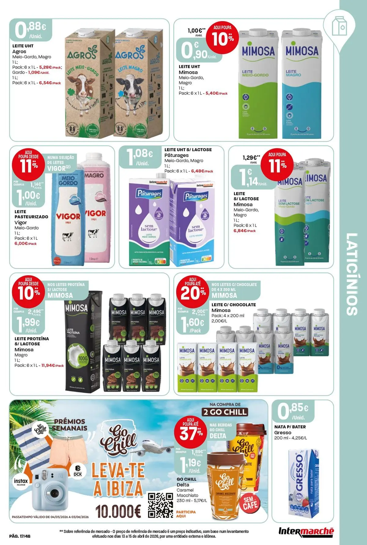Intermarché - Isto é que são preços BAIXOS! » de 21/05/2026 - 27/05/2026 | Página: 17 | Produtos: Leite proteina, Base, Café, Nata