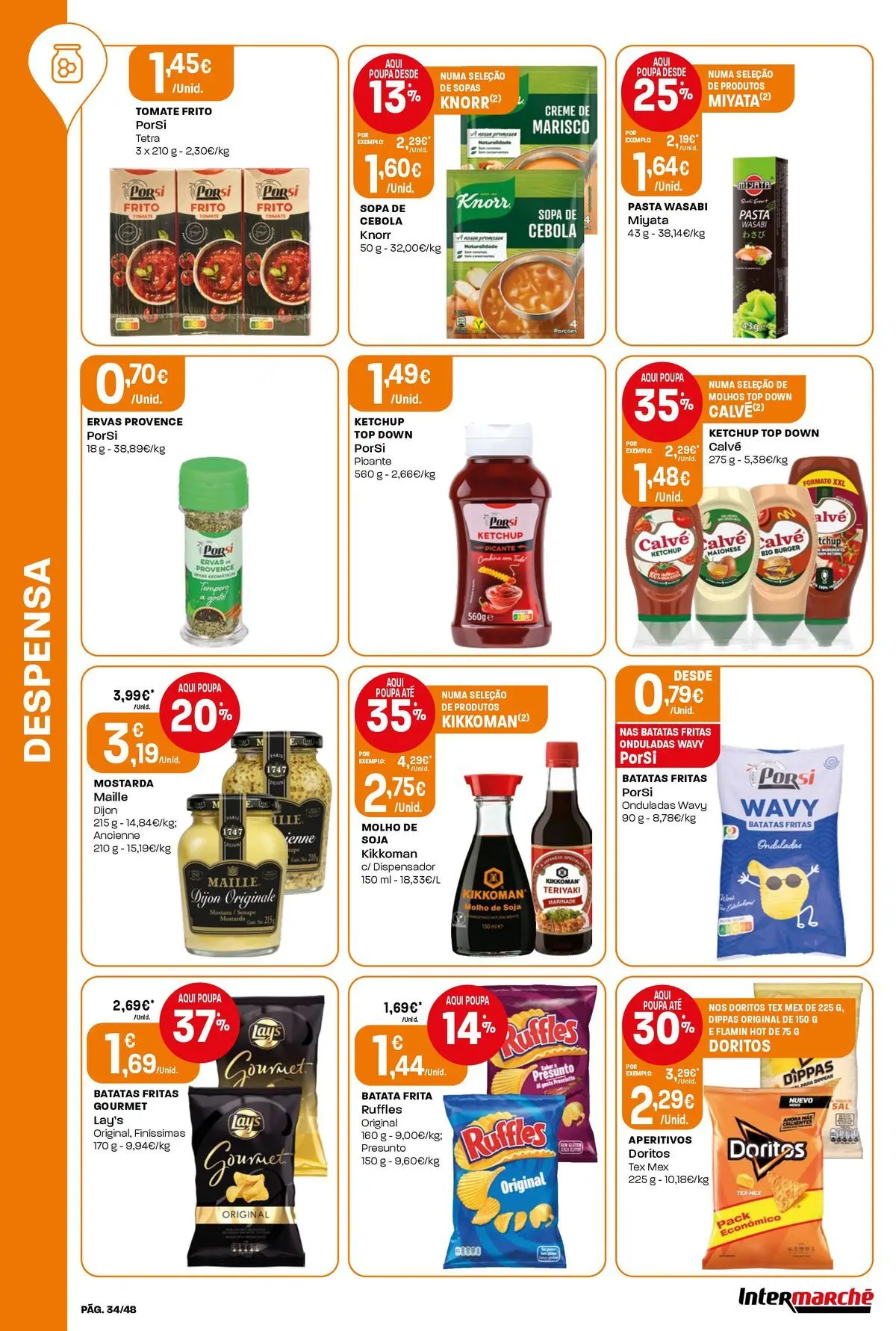 Intermarché - Isto é que são preços BAIXOS! » de 21/05/2026 - 27/05/2026 | Página: 34 | Produtos: Batata frita, Knorr, Cebola, Presunto