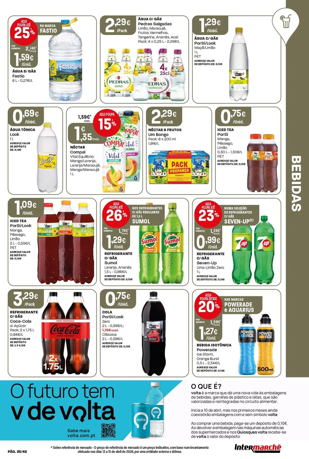 Intermarché - Isto é que são preços BAIXOS! » de 21/05/2026 - 27/05/2026 | Página: 35 | Produtos: Agua, Açai, Açúcar, Bebida