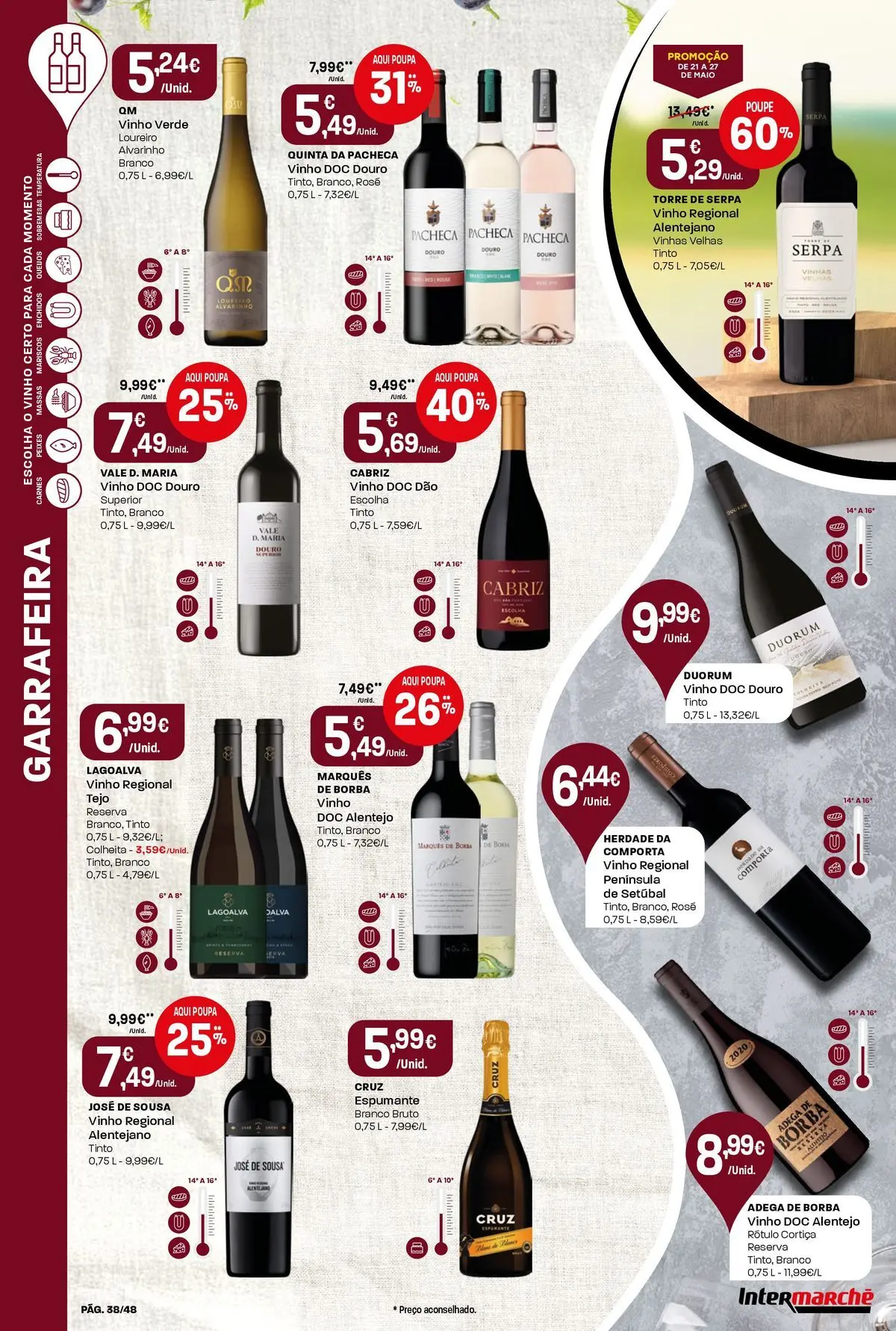 Intermarché - Isto é que são preços BAIXOS! » de 21/05/2026 - 27/05/2026 | Página: 38 | Produtos: Espumante, Vinho