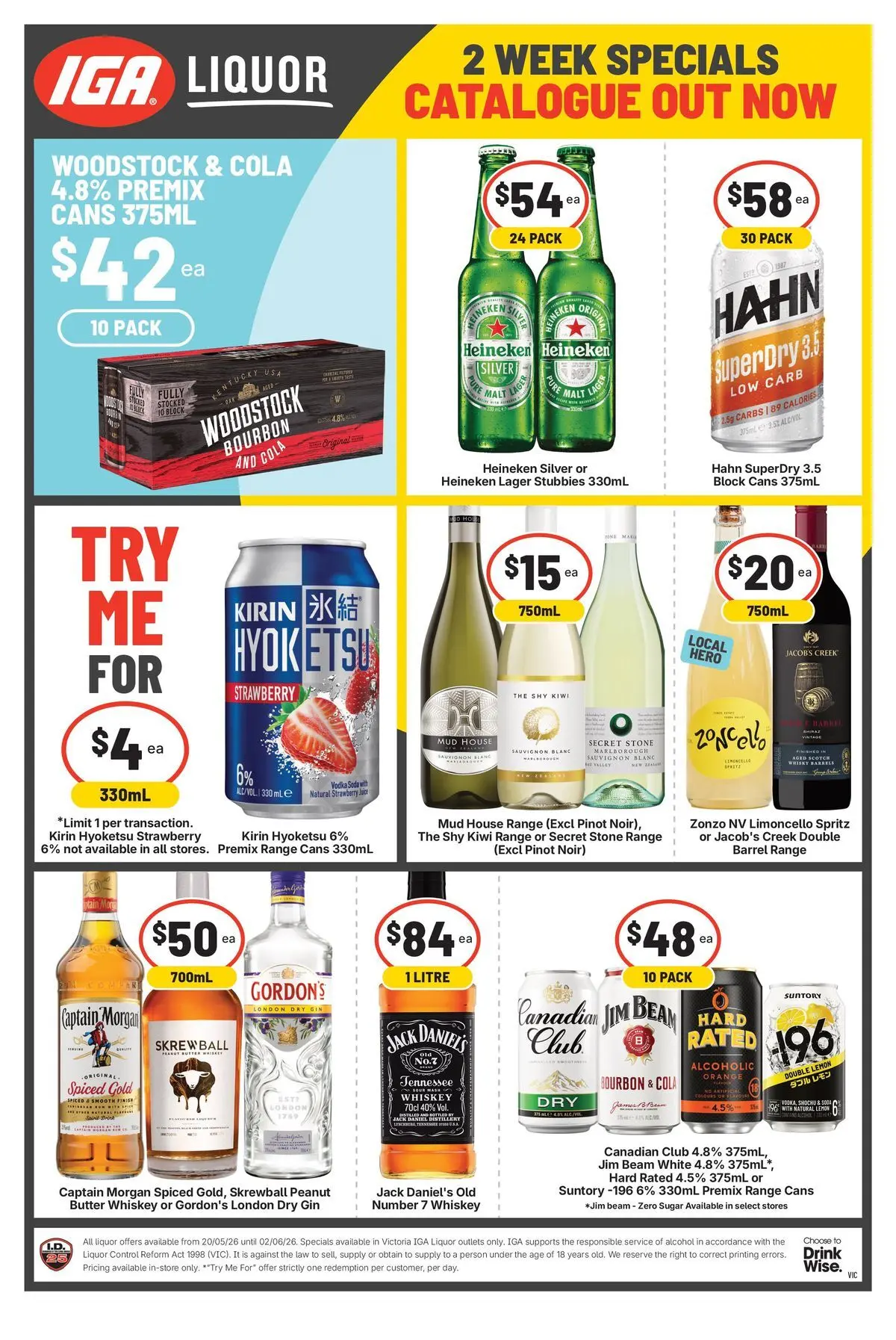 Deals - 2 Week Specials 20/05 - 19/05/2026 > weekly / monthly specials | Page: 1 | Products: Butter, Bourbon, Gin, Sugar