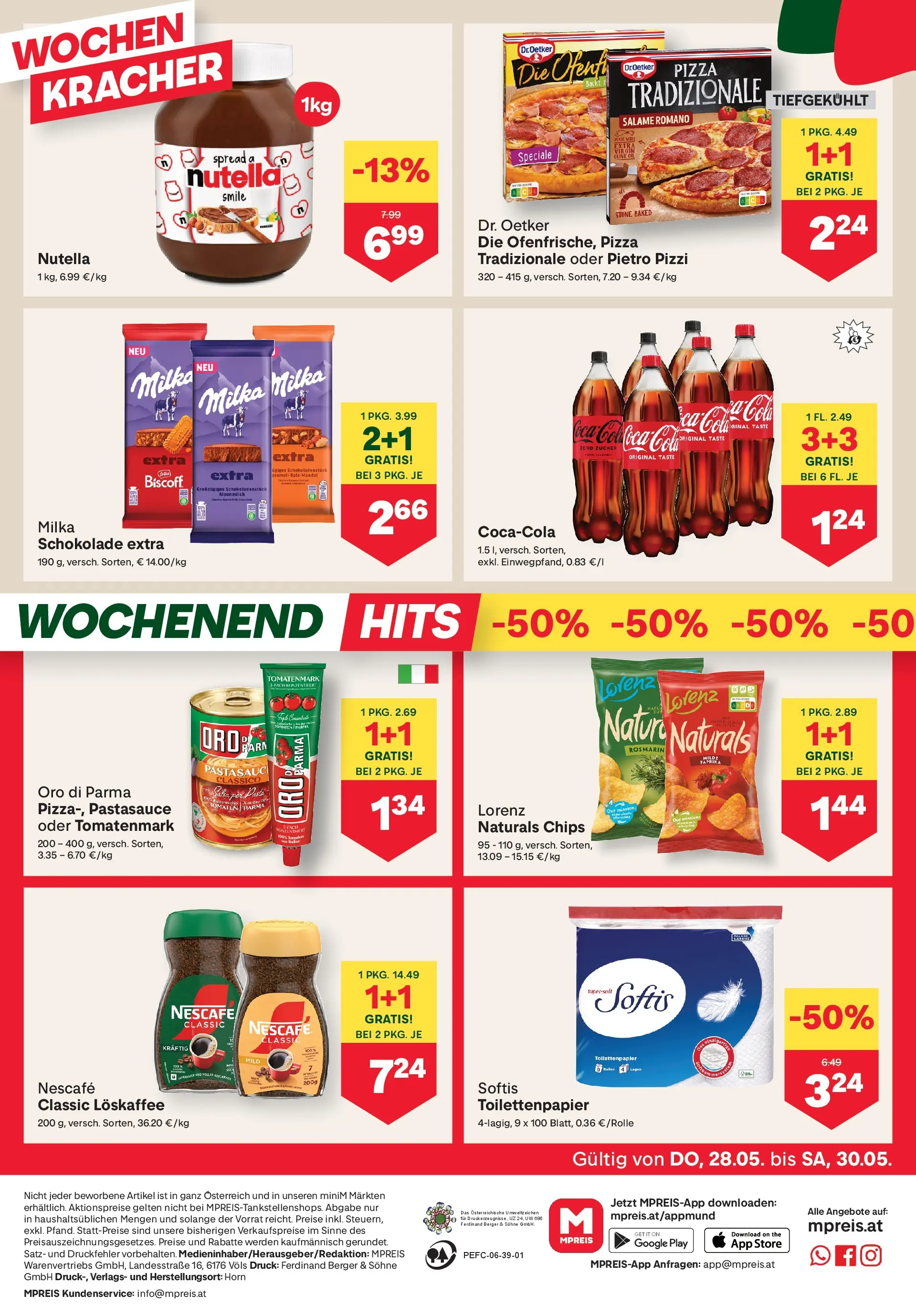 MPREIS St.Gallenkirch von 27.05.2026 - Aktuelle Angebote | Seite: 12 | Produkte: Chips, Zucker, Schokolade, Tomaten