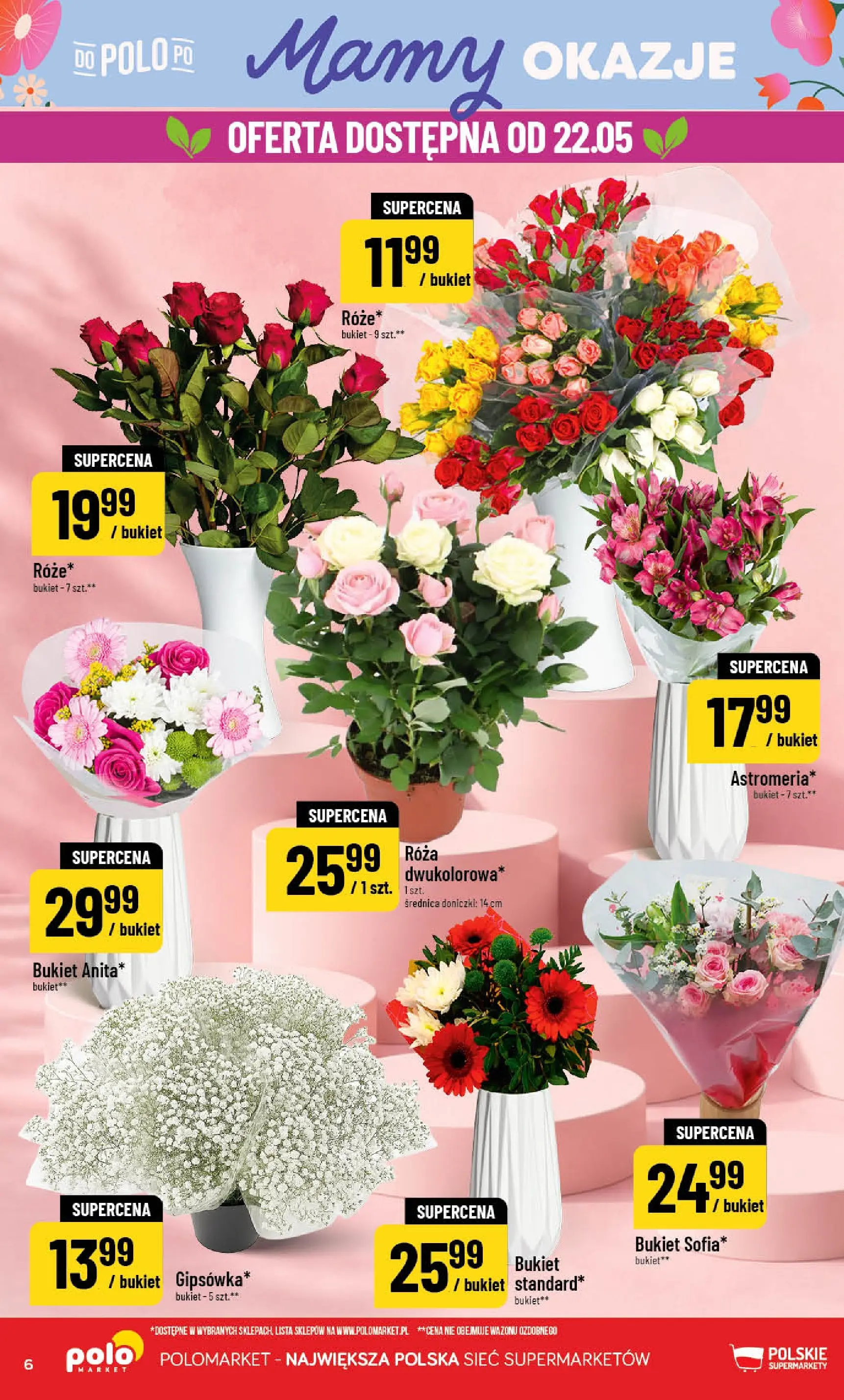 Nowa POLOmarket gazetka od jutra 20.05.2026 | Strona: 6 | Produkty: Doniczki