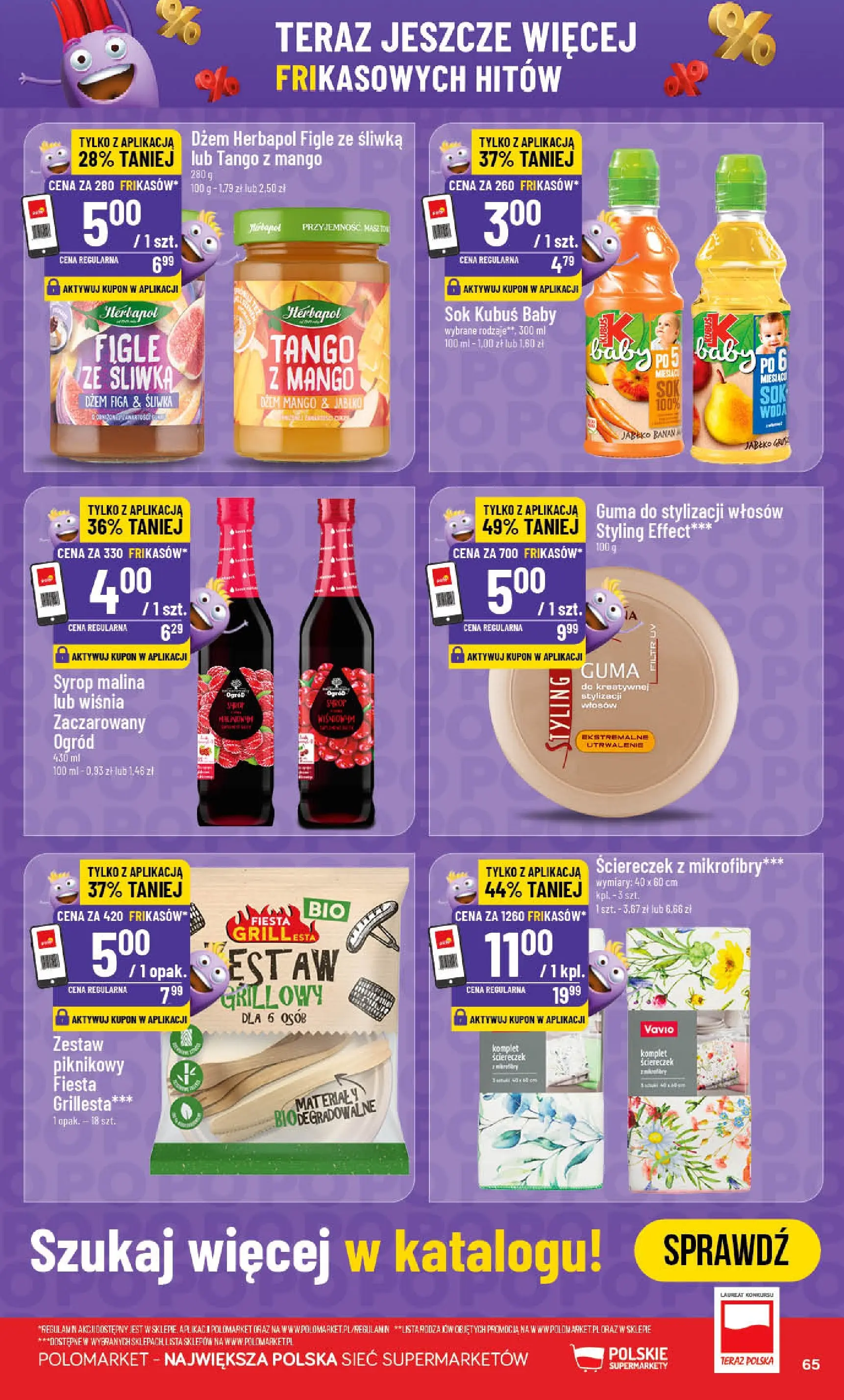 Nowa POLOmarket gazetka od jutra 20.05.2026 | Strona: 65 | Produkty: Grill, Dżem, Sok, Banan