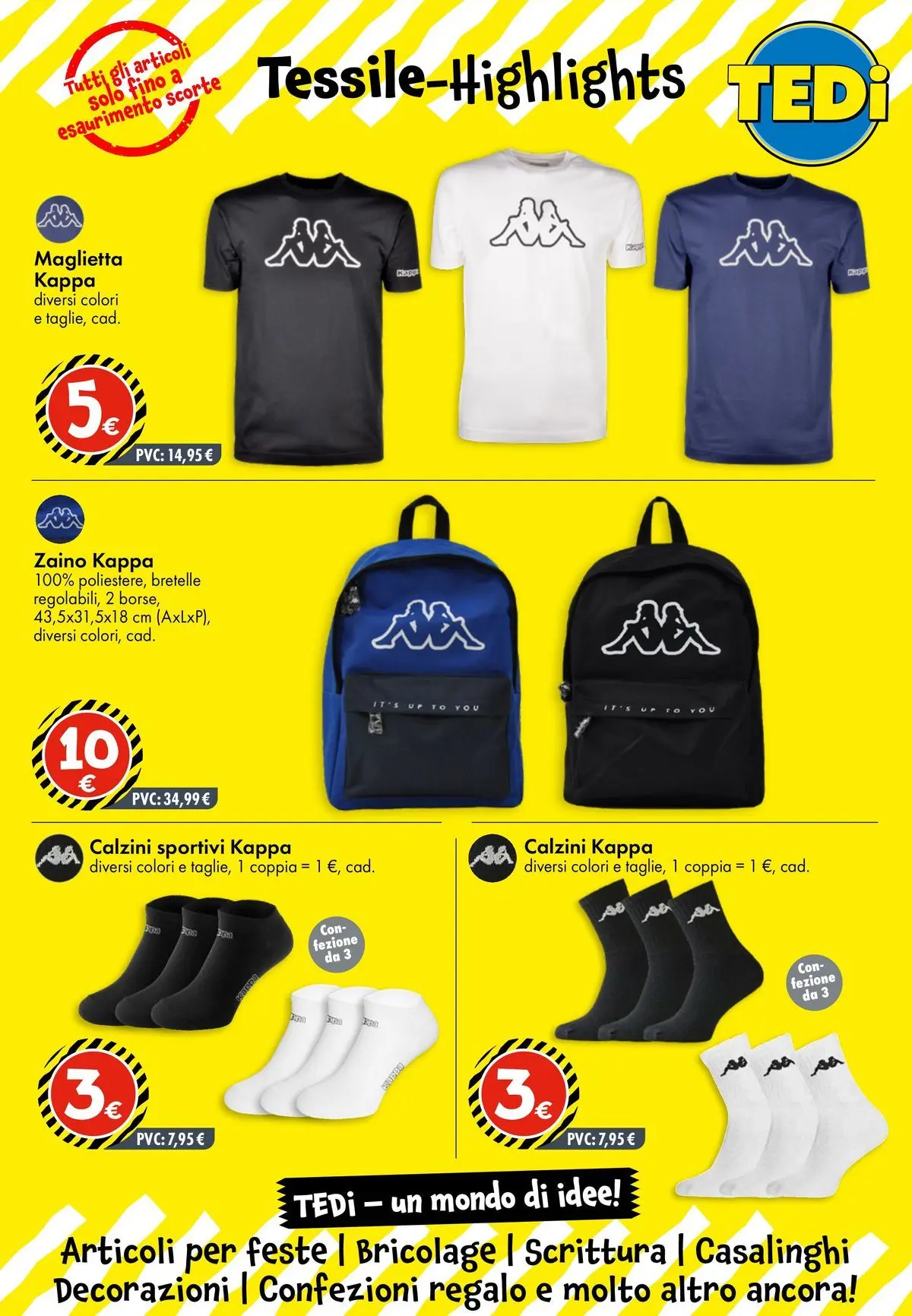 Nuovo TEDi - TEDi volantino fino al 30.05.2026 dal 23/05/2026 > offerte anteprima 🛍️ | Pagina: 4 | Prodotti: Calzini, Zaino, Bretelle, Maglietta