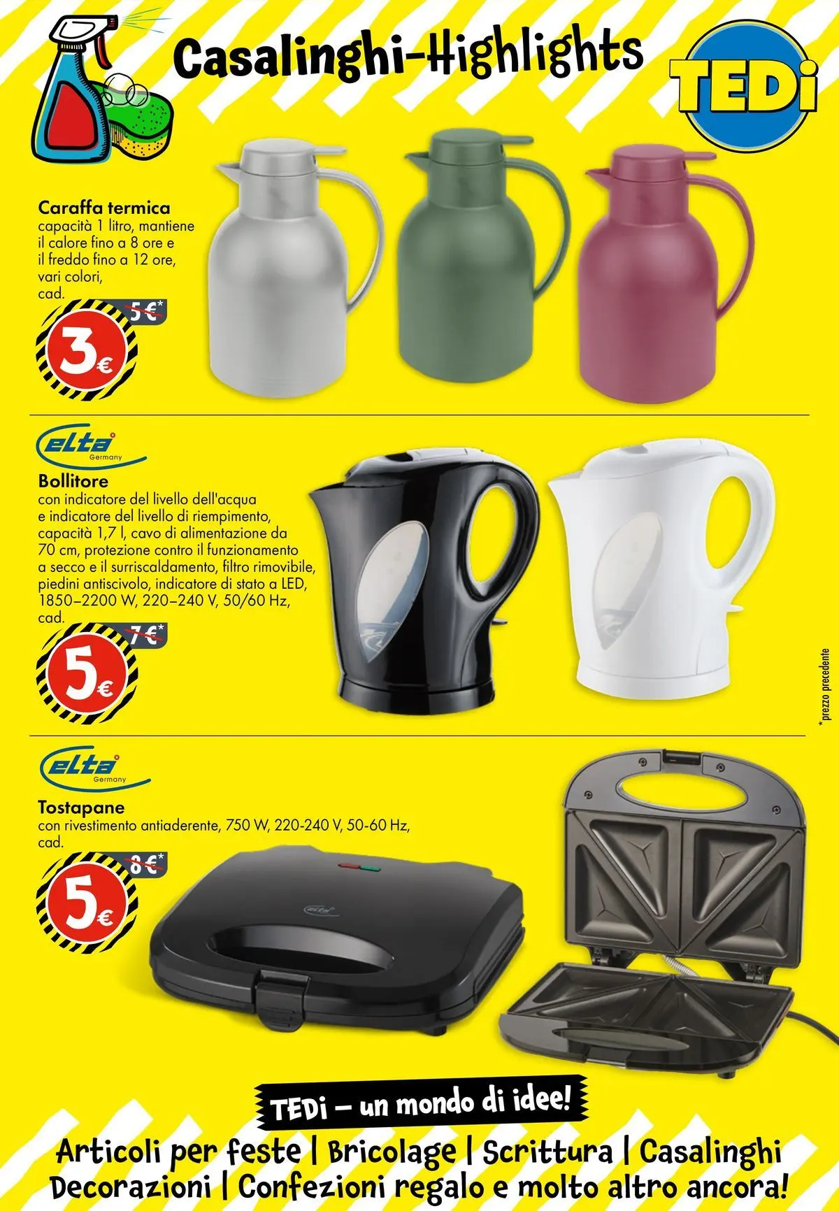 Nuovo TEDi - TEDi volantino fino al 30.05.2026 dal 23/05/2026 > offerte anteprima 🛍️ | Pagina: 14 | Prodotti: Caraffa, Cavo, Bollitore, Tostapane