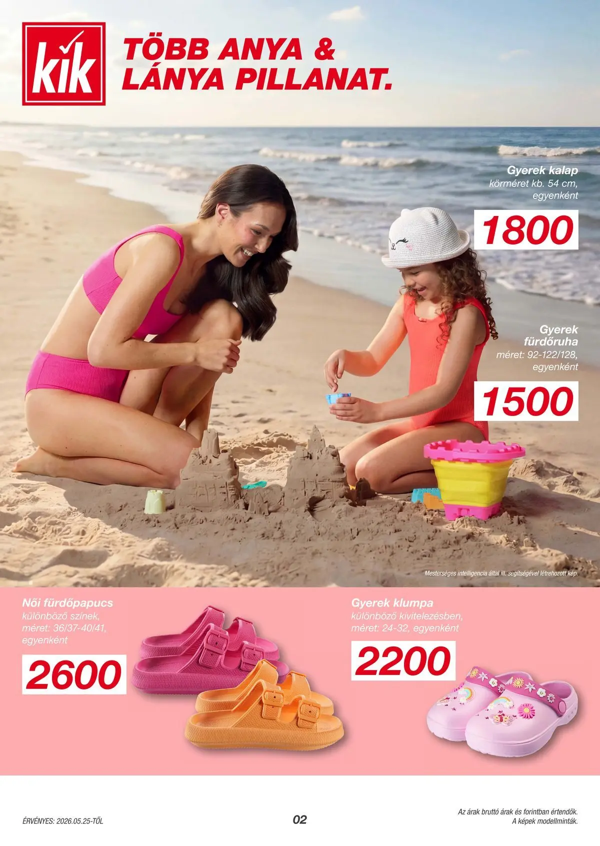 Kik akciós újság Budapest - 2026.05.25. -tól/töl > akció, lapozható szórólap 🛍️ | Oldal: 2 | Termékek: Kalap, Fürdőruha