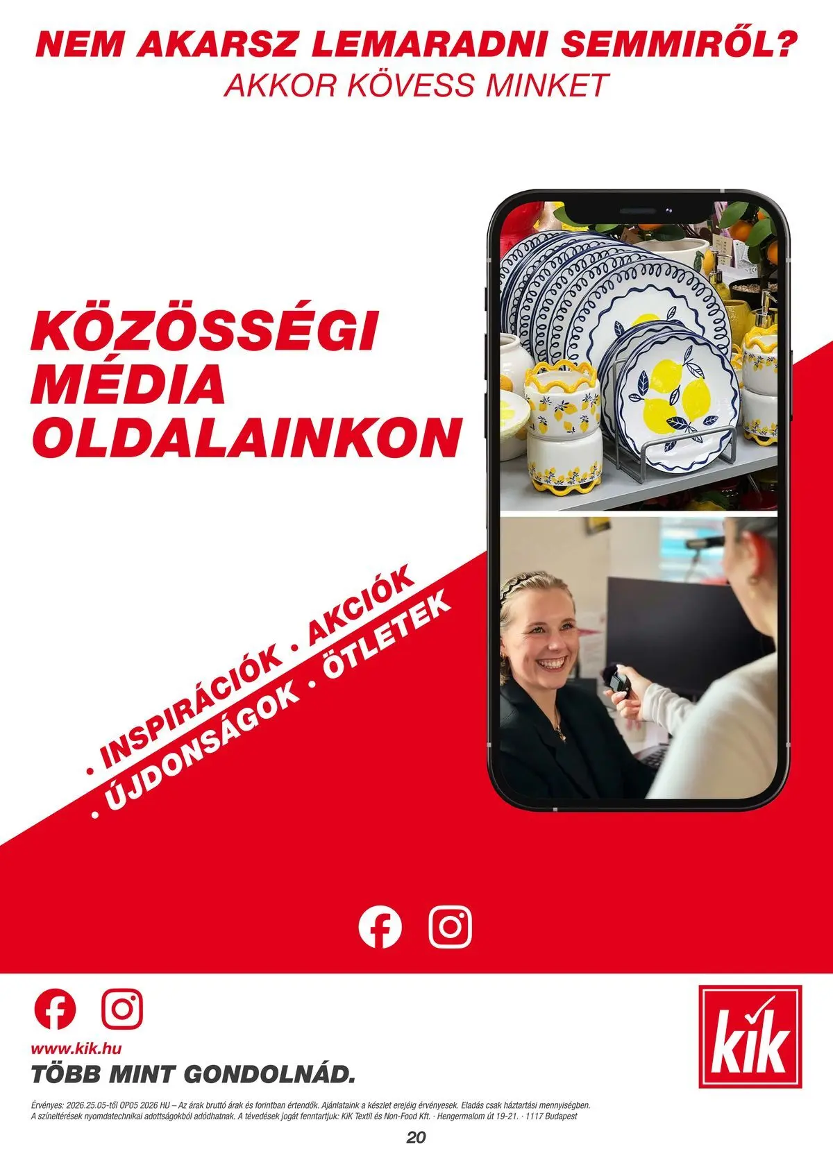 Kik akciós újság Budapest - 2026.05.25. -tól/töl > akció, lapozható szórólap 🛍️ | Oldal: 20