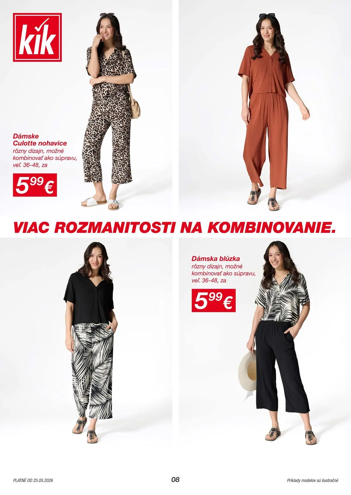 Kik viac letných okamihov od 25.05.2026 → Aktuálny textil výpredaj online | Strana: 8 | Produkty: Blúzka, Nohavice