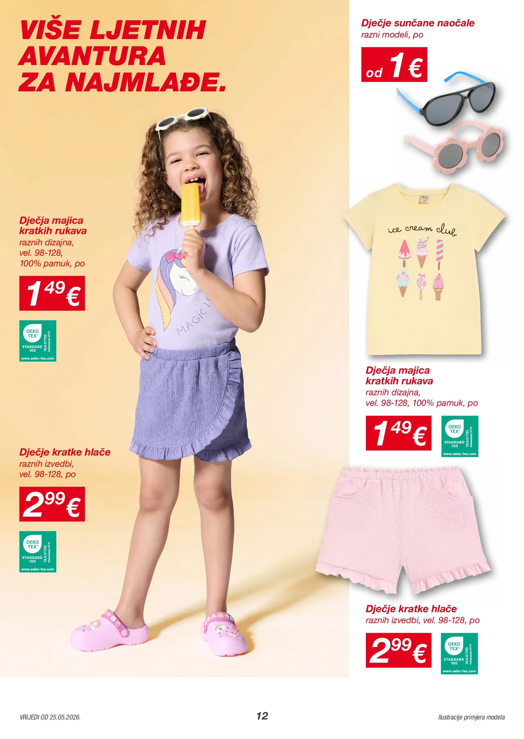 Kik - KiK katalog do 31.05.2026 novi od 21.05.2026 na listanje > letak digitalni | Stranica: 12 | Proizvodi: Majica, Hlače, Kratke hlače, Naočale