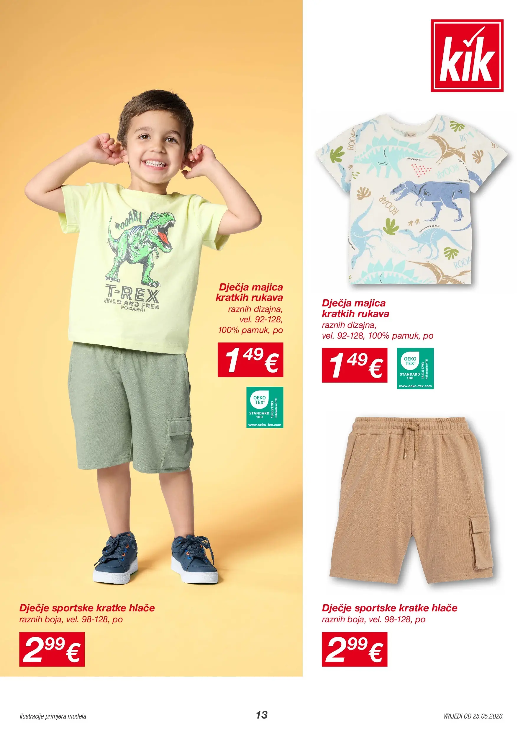 Kik - KiK katalog do 31.05.2026 novi od 21.05.2026 na listanje > letak digitalni | Stranica: 13 | Proizvodi: Majica, Hlače, Kratke hlače