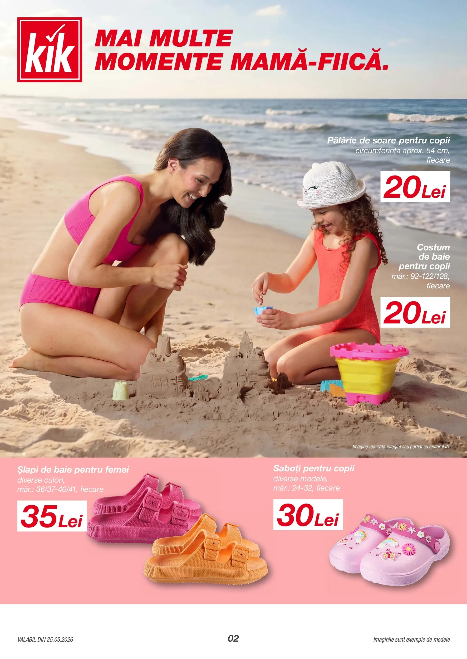 Kik catalog 25.05.2026 - Online magazin Romania | Pagină: 2 | Produse: Pălărie, Costum de baie, Costum, Șlapi