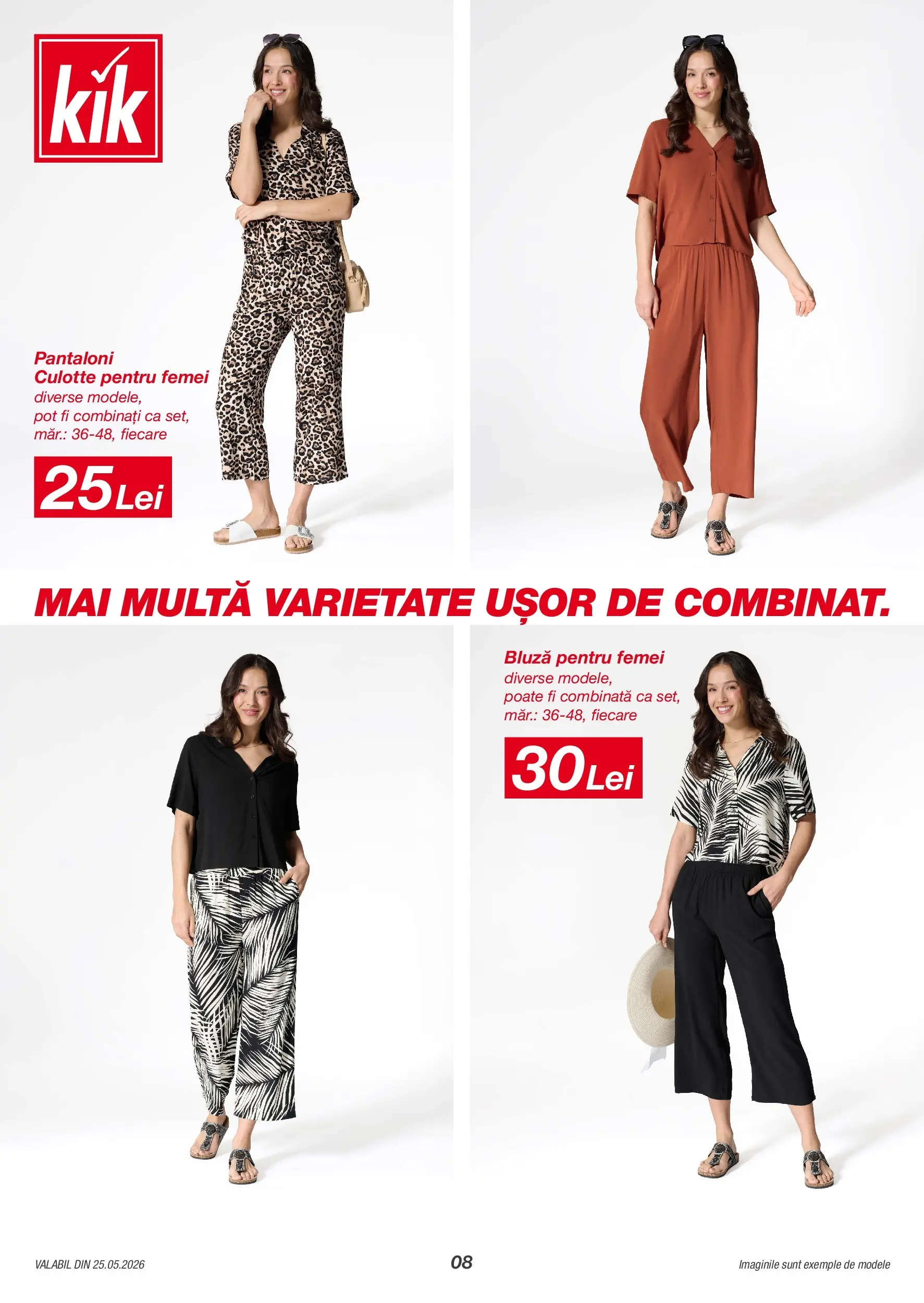 Kik catalog 25.05.2026 - Online magazin Romania | Pagină: 8 | Produse: Bluză, Pantaloni
