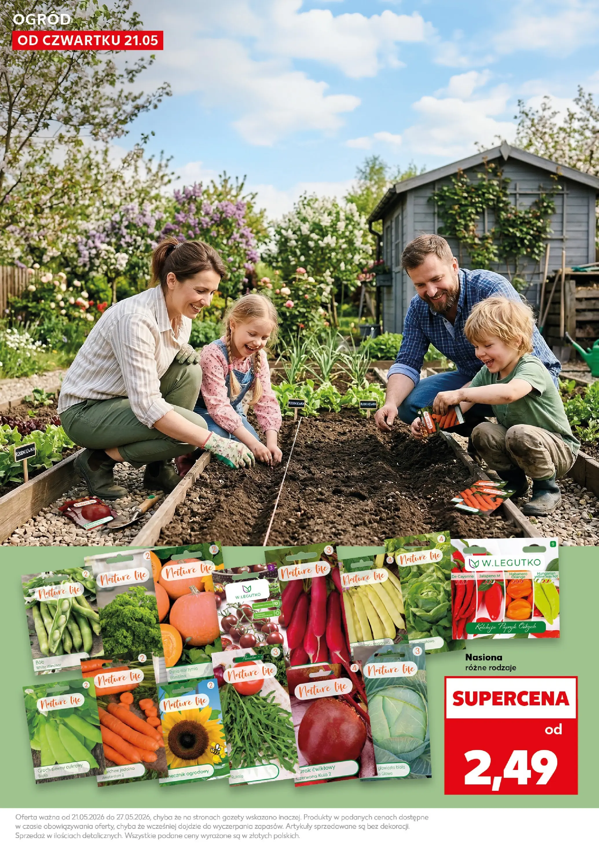 Kaufland gazetka - Ogród od 21.05.2026 - od jutra PDF | Strona: 22 | Produkty: Groch, Papryka, Rukola, Nasiona