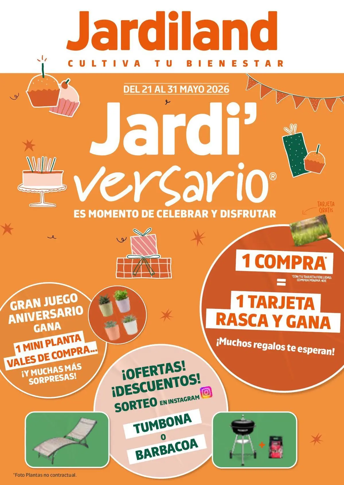 Jardiland - Jardiversario 20/05/2026 - 31/05/2026 | Página: 1 | Productos: Té, Tumbona, Barbacoa