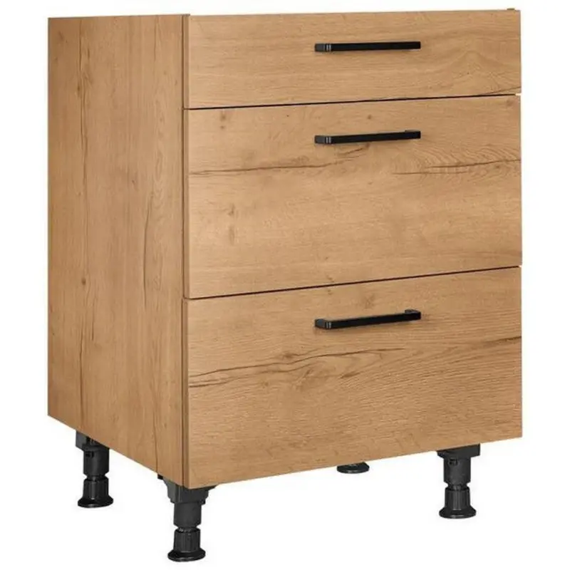Schubkastenunterschrank 60/87/56 cm in Eichefarben