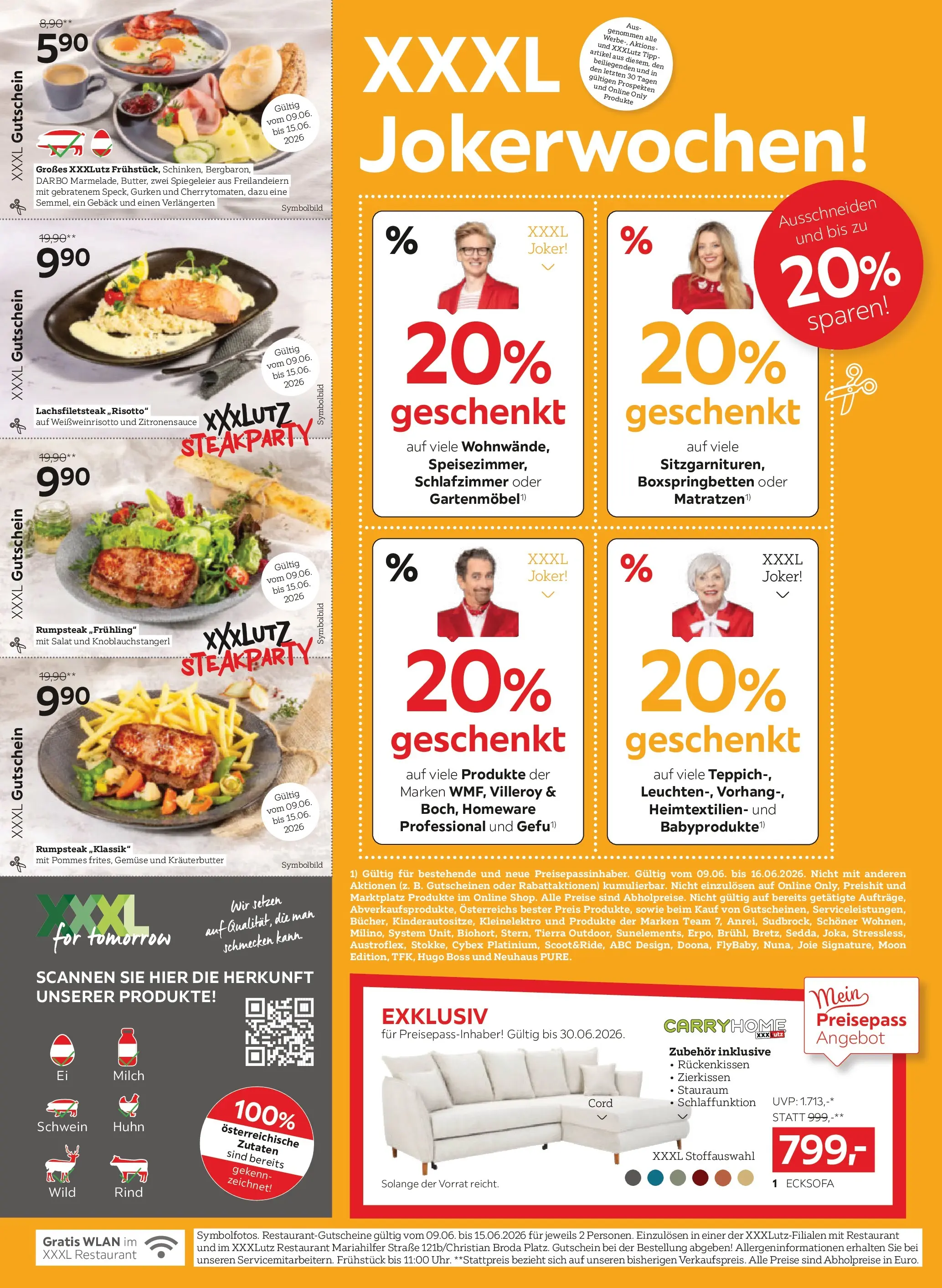 XXXLutz - Hauptprospekt von 08.06.2026 - Aktuelle Angebote | Seite: 2 | Produkte: Gurken, Salat, Teppich, Milch