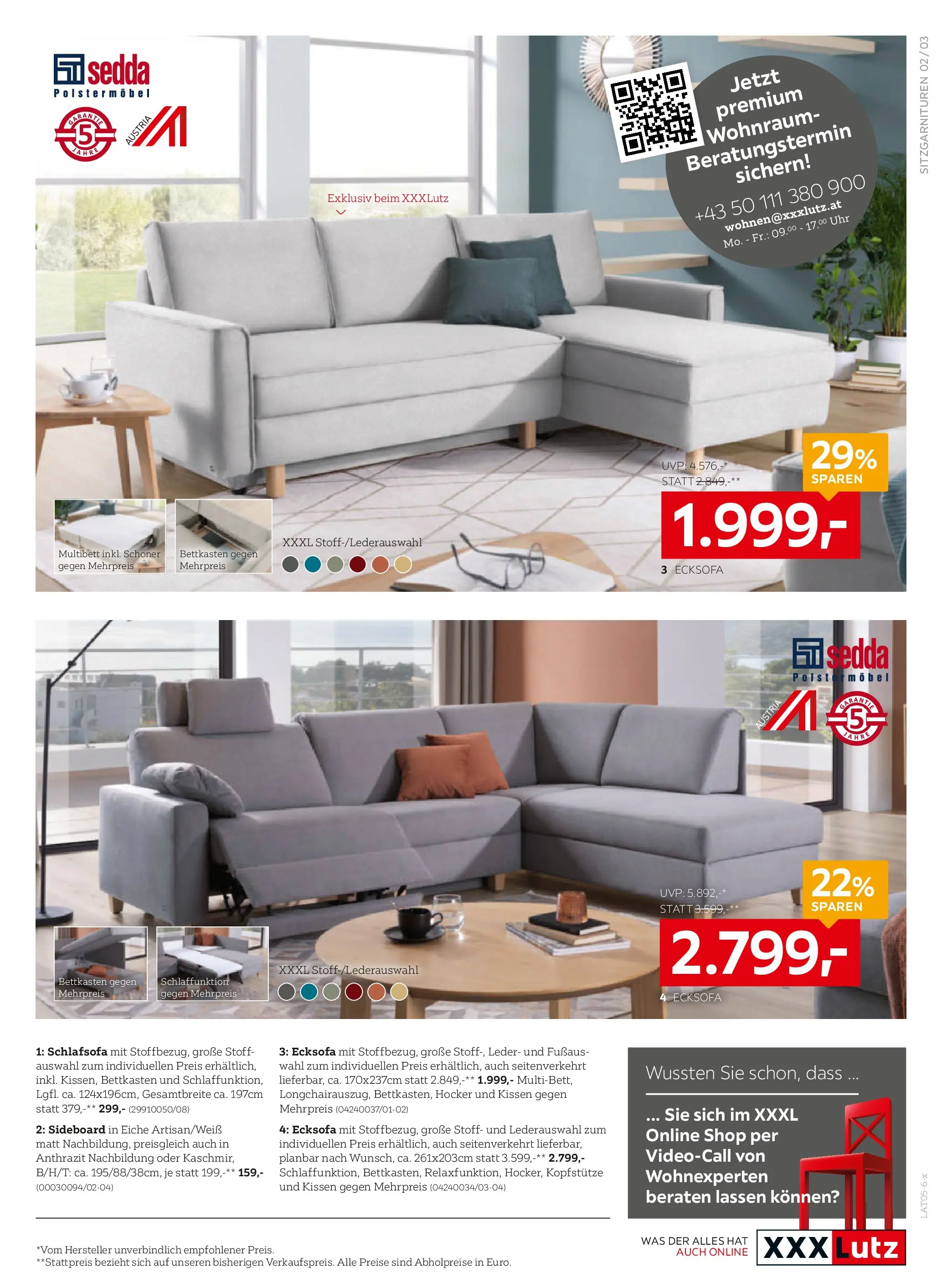 XXXLutz Sitzmöbel von 19.05.2026 - Aktuelle Angebote | Seite: 3 | Produkte: Uhr, Kissen