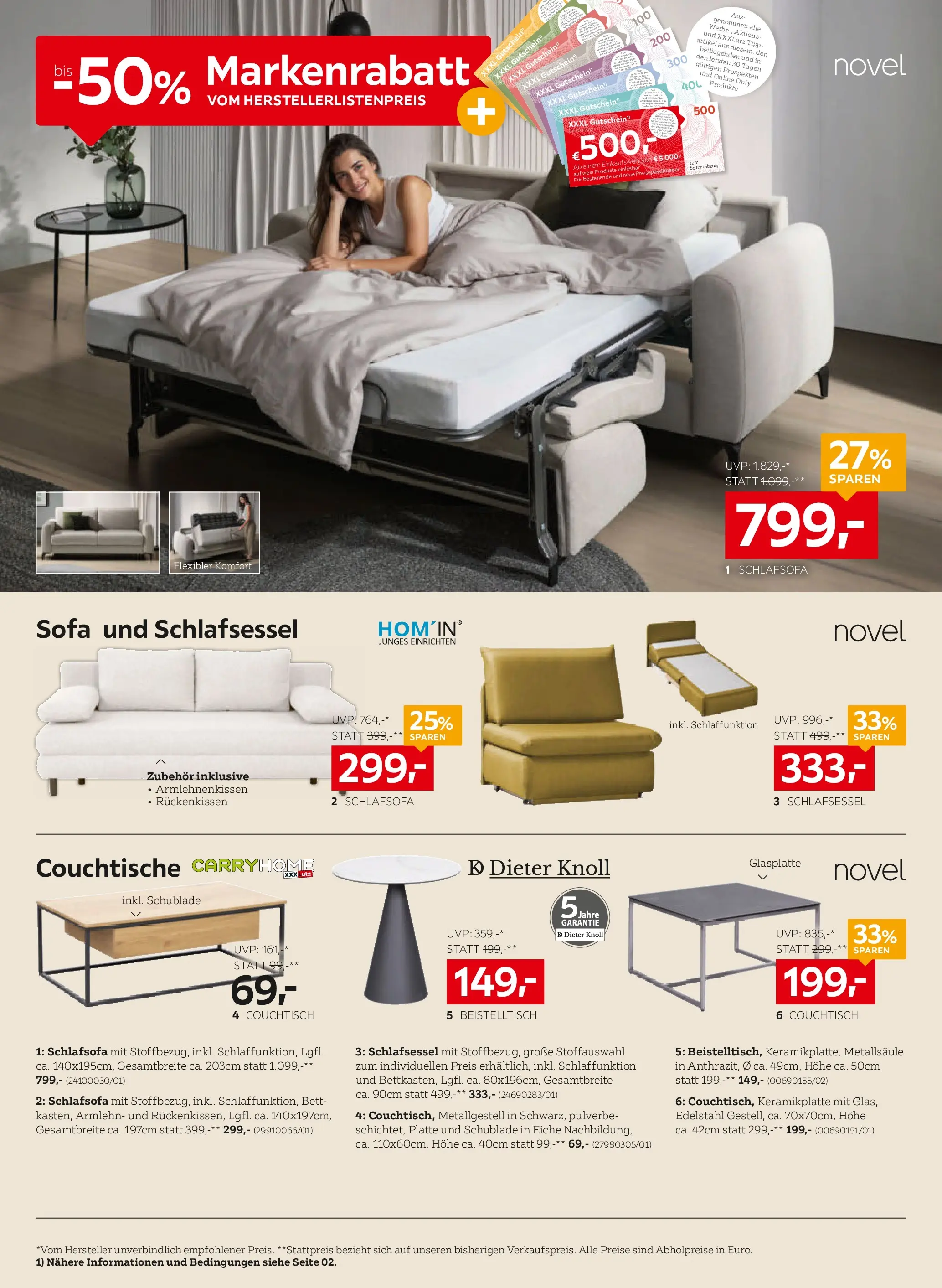 XXXLutz Sitzmöbel von 19.05.2026 - Aktuelle Angebote | Seite: 6 | Produkte: Bett, Sofa, Couchtisch