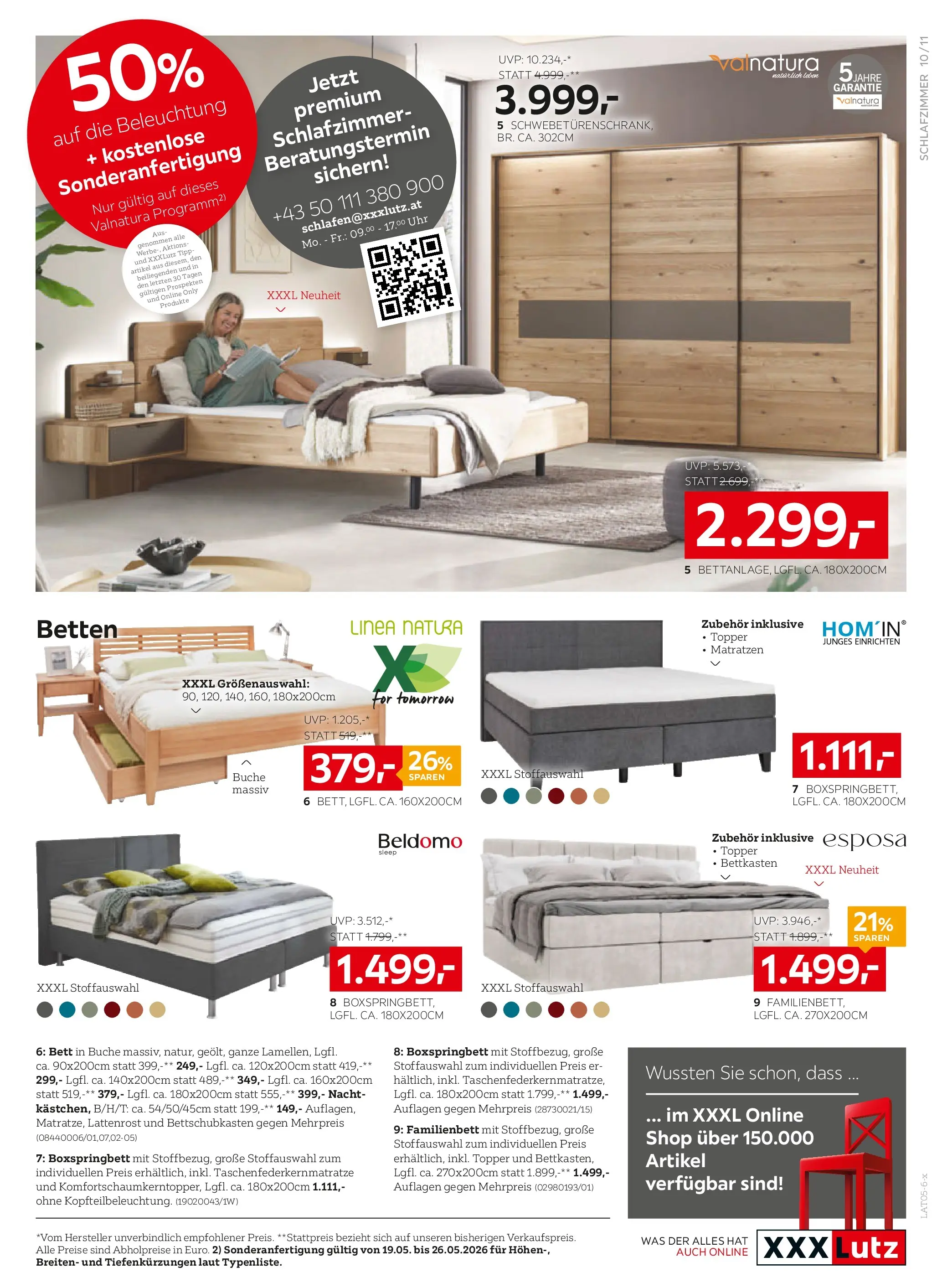 XXXLutz Sitzmöbel von 19.05.2026 - Aktuelle Angebote | Seite: 11 | Produkte: Uhr, Bett, Lattenrost