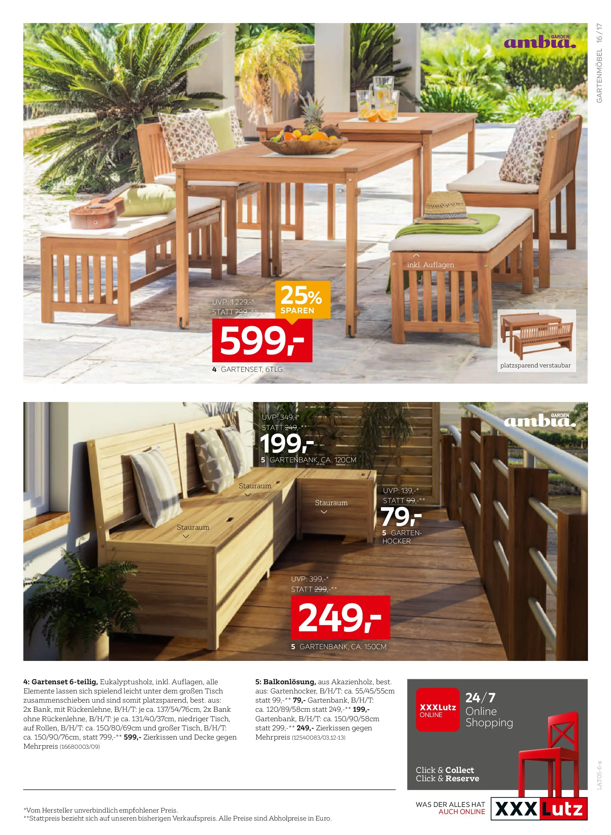 XXXLutz Sitzmöbel von 19.05.2026 - Aktuelle Angebote | Seite: 17 | Produkte: Decke, Tisch, Gartenmöbel