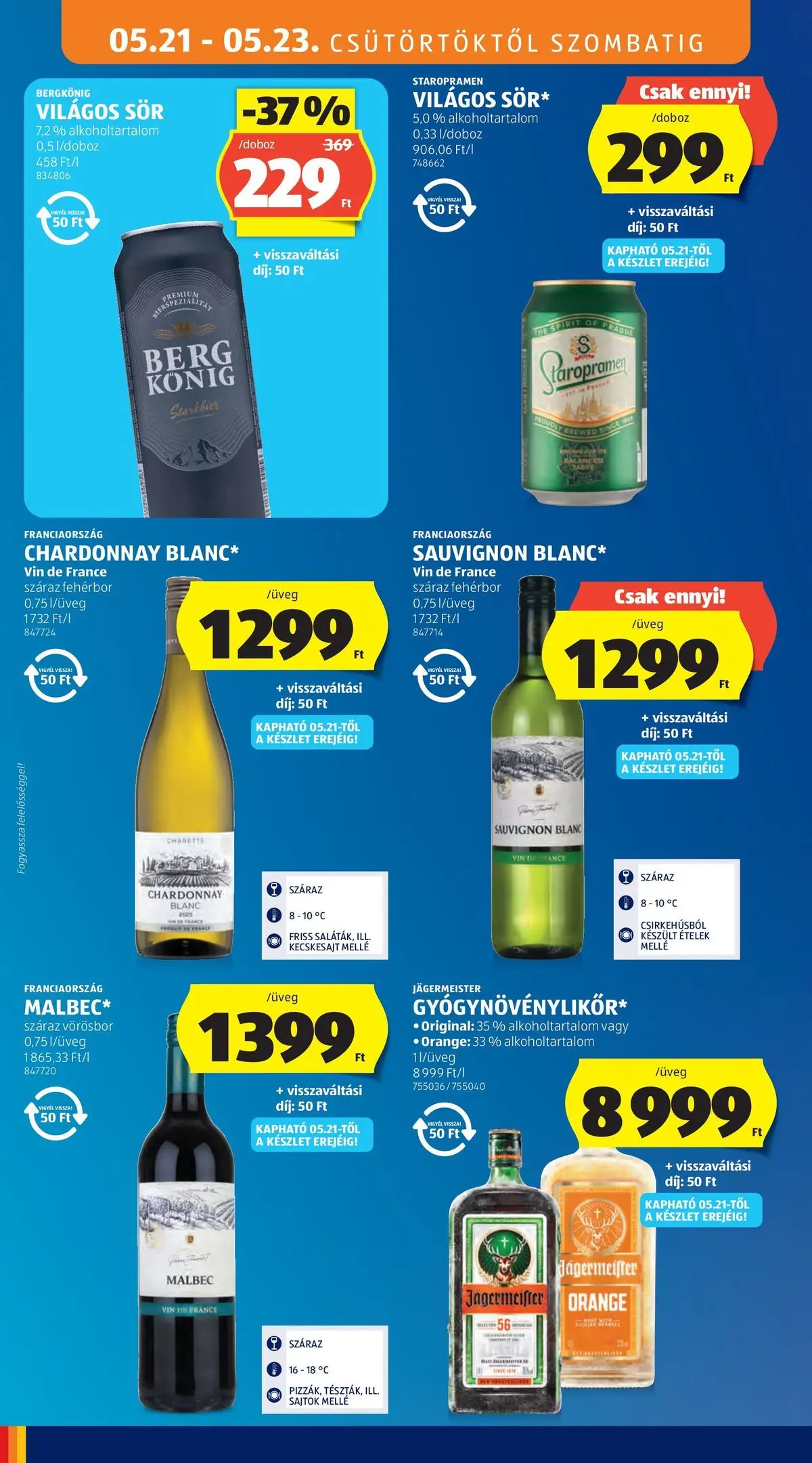 Aldi - Aldi újság érvényessége 2026.05.27-ig - 2026.05.20.-tól⏳Szórólap | Oldal: 18 | Termékek: Kecskesajt, Sör, Fehérbor, Vörösbor Aldi - Aldi újság érvényessége 2026.05.27-ig - 2026.05.20. -tól/töl > akció, lapozható szórólap 🛍️ | Oldal: 18 | Termékek: Kecskesajt, Sör, Fehérbor, Vörösbor