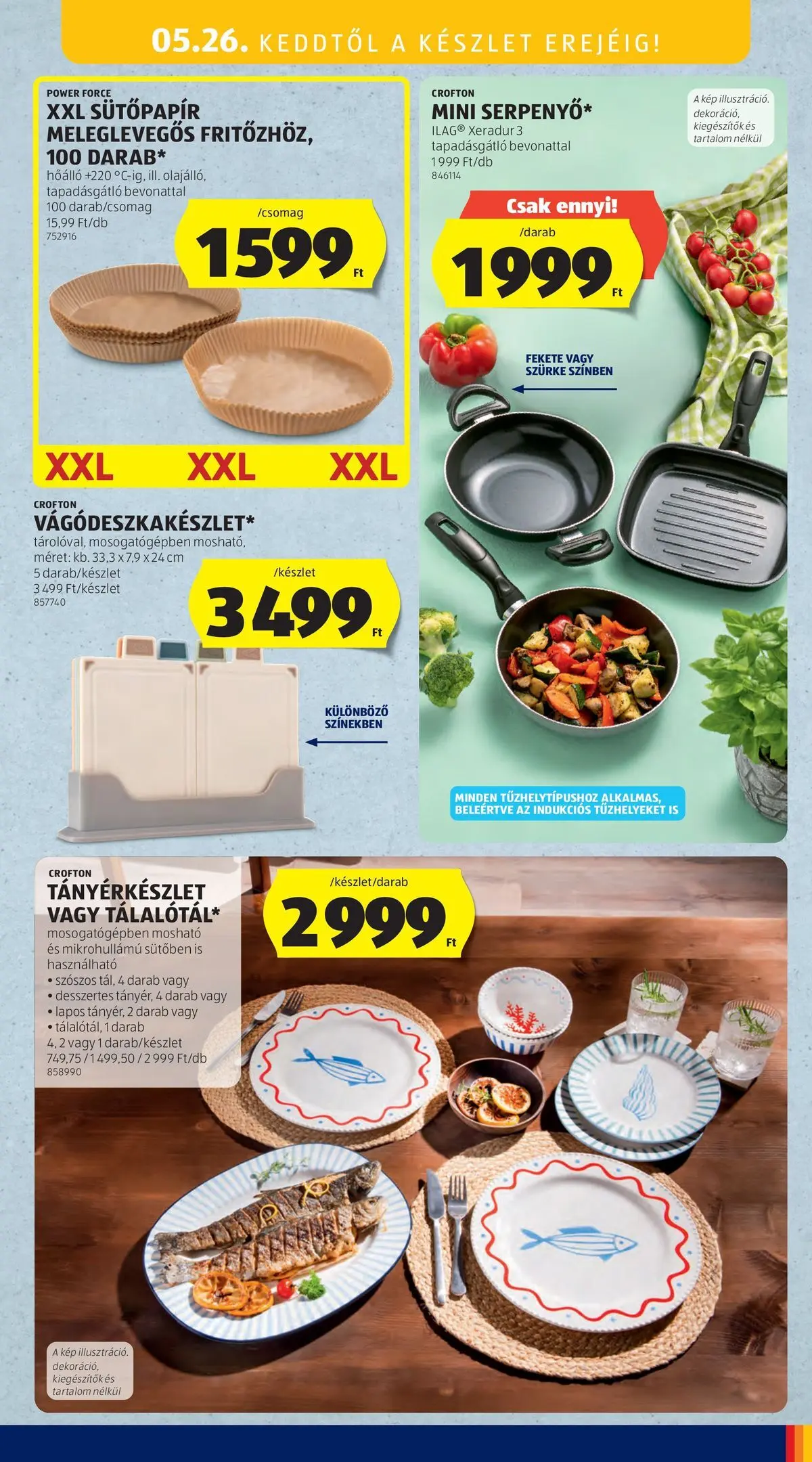 Aldi - Aldi újság érvényessége 2026.05.27-ig - 2026.05.20.-tól⏳Szórólap | Oldal: 45 | Termékek: Tányérkészlet Aldi - Aldi újság érvényessége 2026.05.27-ig - 2026.05.20. -tól/töl > akció, lapozható szórólap 🛍️ | Oldal: 45 | Termékek: Tányérkészlet