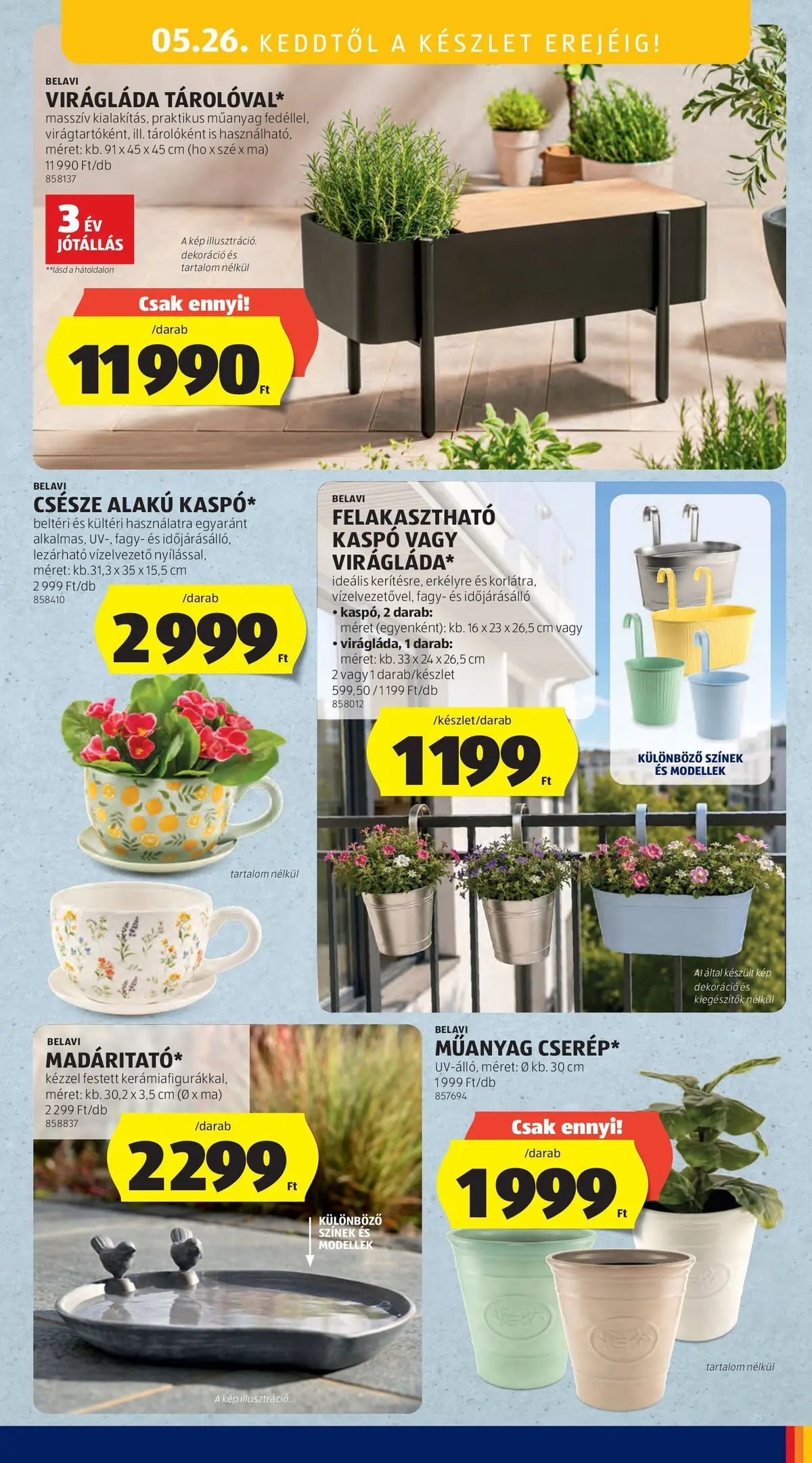 Aldi - Aldi újság érvényessége 2026.05.27-ig - 2026.05.20.-tól⏳Szórólap | Oldal: 51 | Termékek: Virágláda, Kaspó, Dekoráció Aldi - Aldi újság érvényessége 2026.05.27-ig - 2026.05.20. -tól/töl > akció, lapozható szórólap 🛍️ | Oldal: 51 | Termékek: Virágláda, Kaspó, Dekoráció