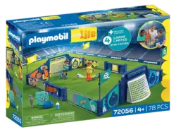 Playmobil 72056 My Life: Fussball Arena Spielfeld mit Schussmechanik und 2 Toren (Ab 4 Jahren) Spielfigur