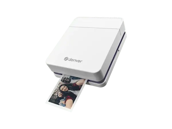 Denver MCP-6010 Mobiler Sofortbild-Drucker, Bluetooth, Wei&szlig;