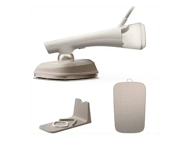 Philips OneTurn 2-in-1 2-in-1 B&uuml;geleisen & Steamer (1800 Watt, Wei&szlig;/Beige, Drehbarer B&uuml;gelkopf, mit SoftBoard & Dock)