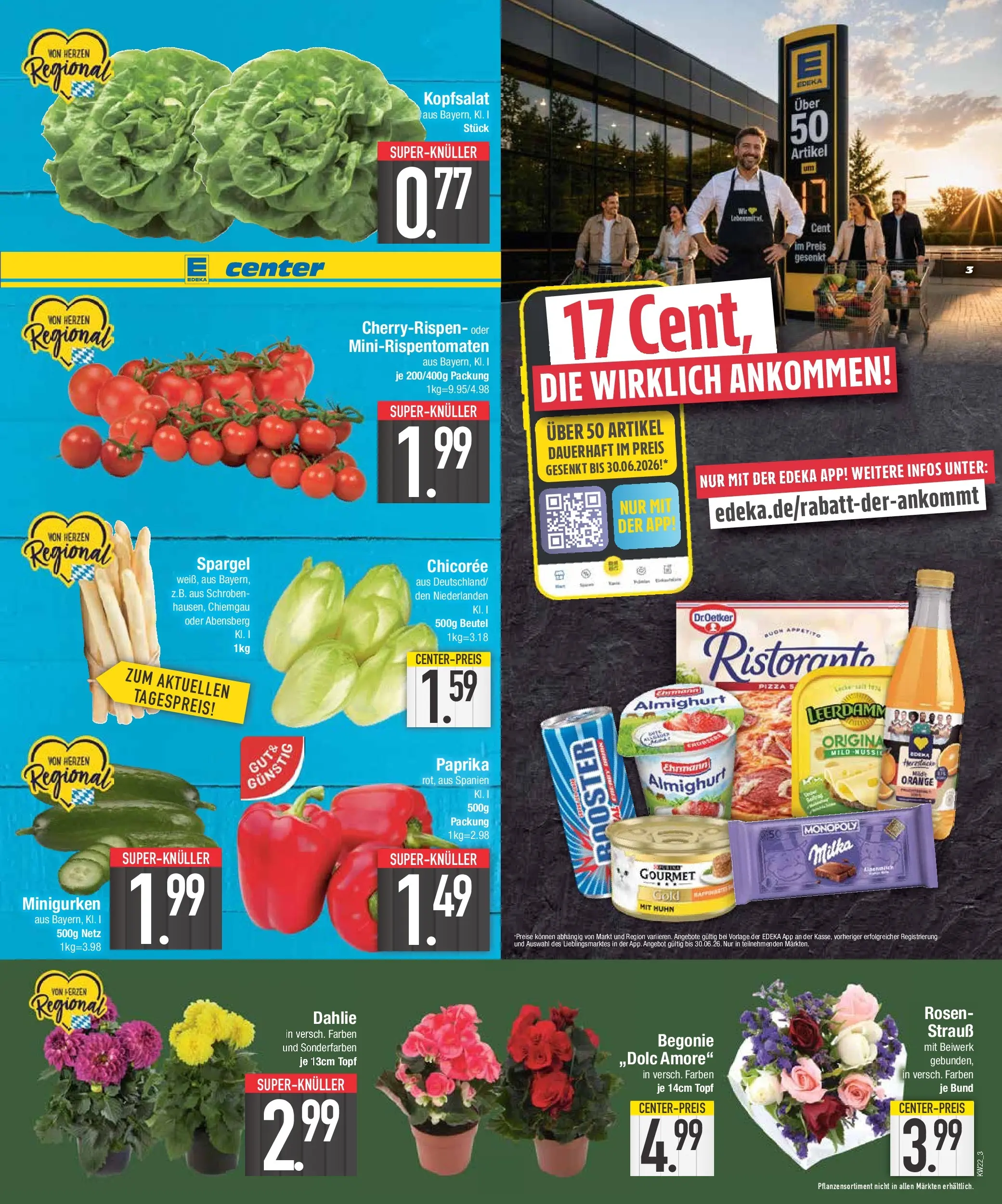 E center Prospekt Neuburg An Der Donau (ab 26.05.2026) zum Blättern | Seite: 3 | Produkte: Spargel, Milka, Paprika, Pizza