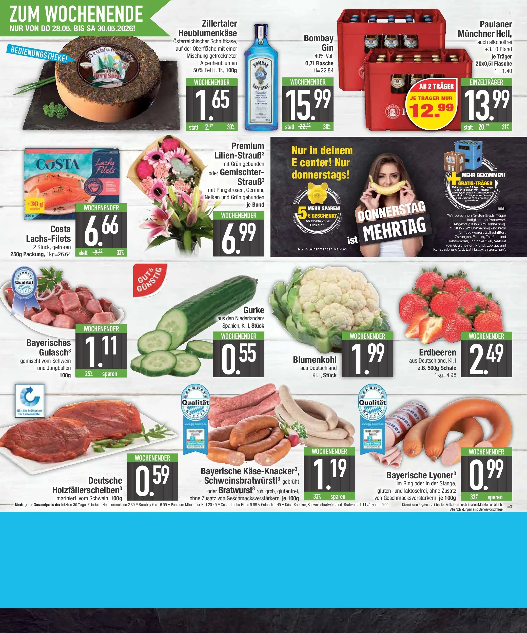 E center Prospekt Bad Reichenhall (ab 26.05.2026) zum Blättern | Seite: 20 | Produkte: Bier, Bratwurst, Gin, Telefon