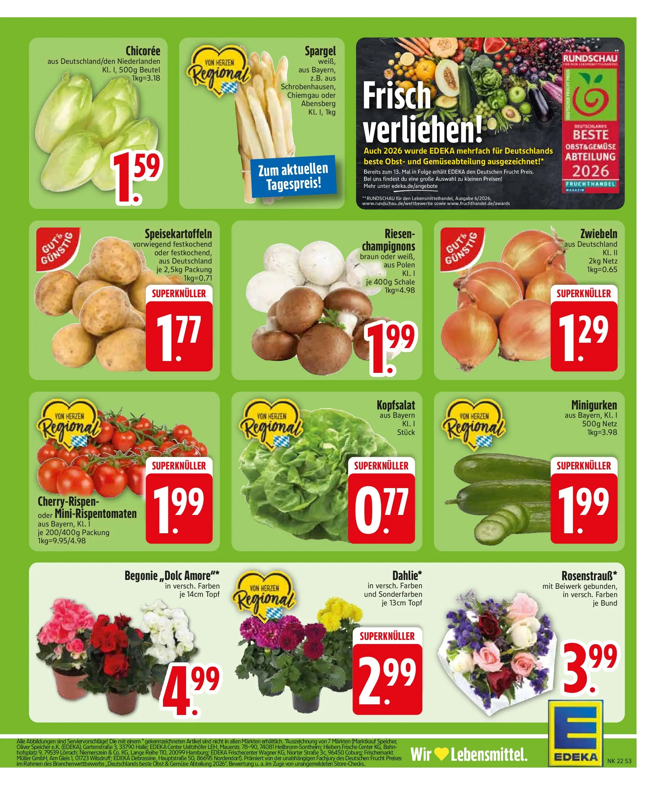 Edeka prospekt Vilgertshofen-Issing (ab 26.05.2026) » Angebote Online | Seite: 5 | Produkte: Spargel, Champignons, Gemüse, Obst