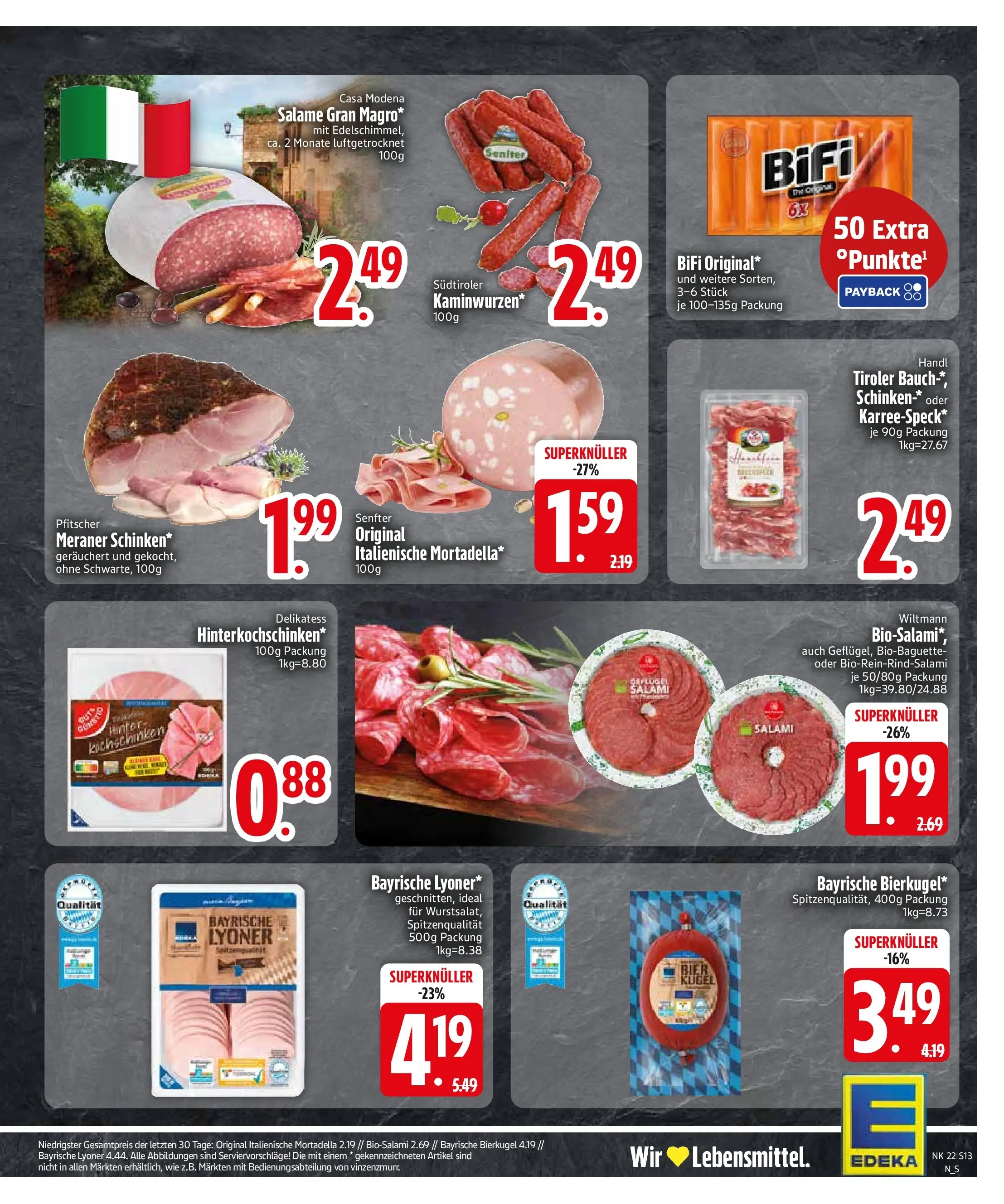 Edeka prospekt Vilgertshofen-Issing (ab 26.05.2026) » Angebote Online | Seite: 15 | Produkte: Bier, Bifi, Salami, Schinken