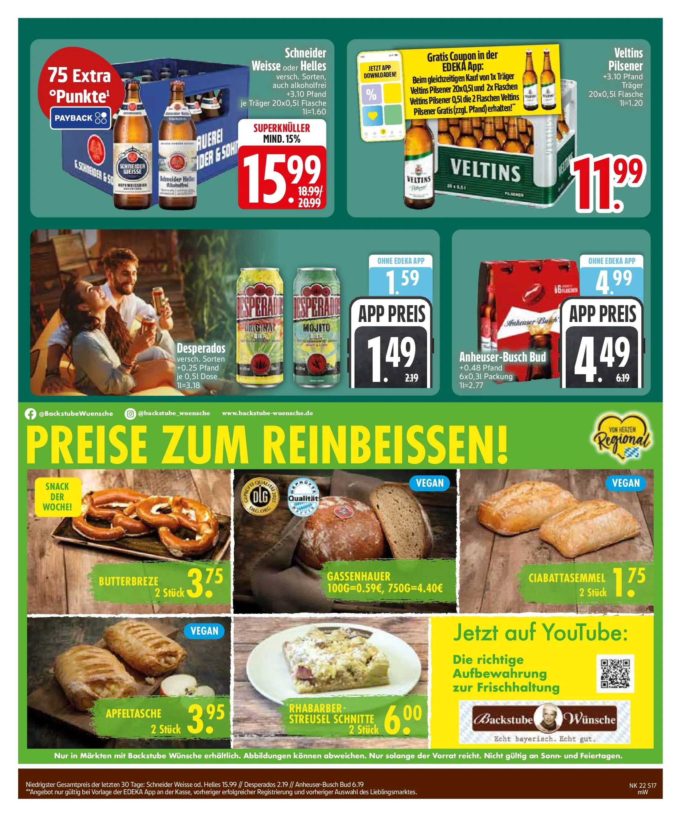 Edeka prospekt Bodenkirchen (ab 26.05.2026) » Angebote Online | Seite: 19 | Produkte: Apple, Desperados, Rhabarber, Veltins