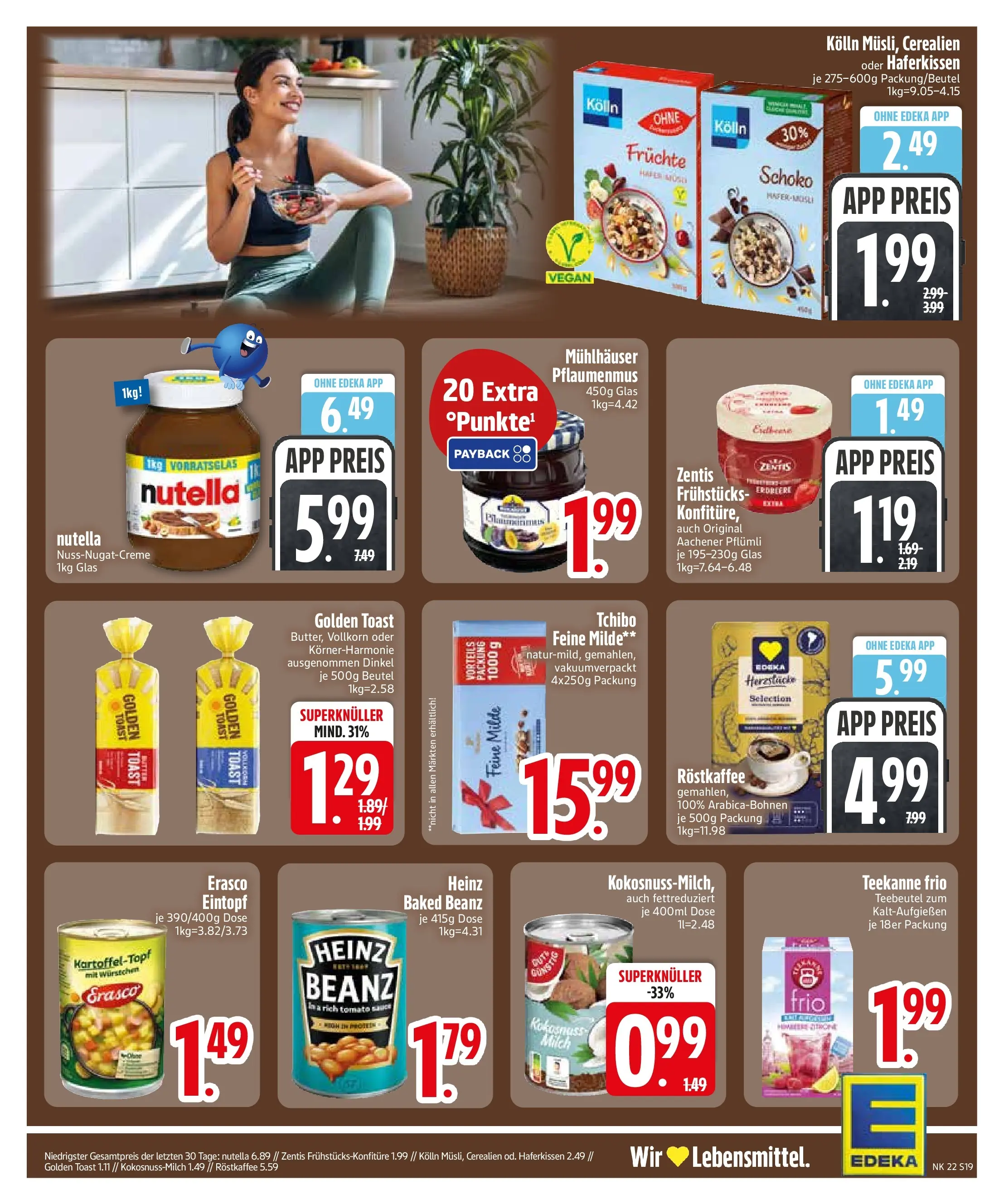 Edeka prospekt Vilgertshofen-Issing (ab 26.05.2026) » Angebote Online | Seite: 21 | Produkte: Kolln, Toast, Nutella, Erasco