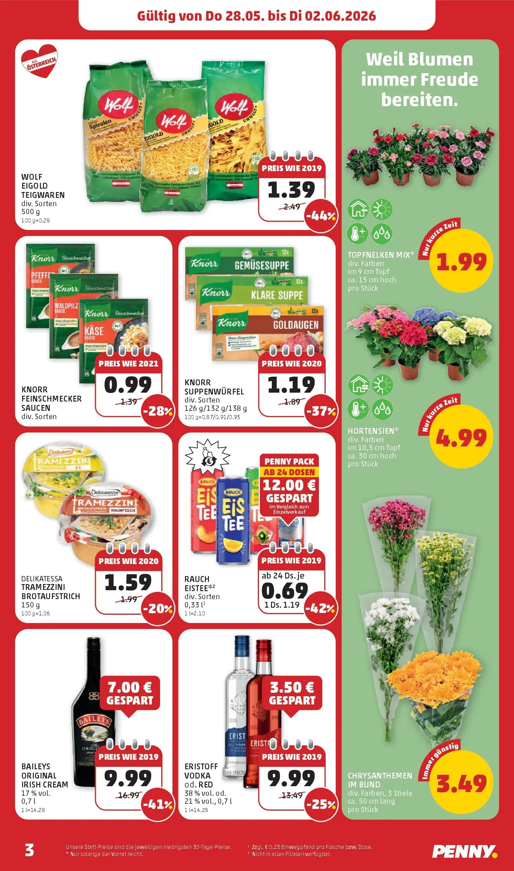 Penny Markt - PENNY: Die ganze Woche sparen. ab (28.05.2026) - Angebote, Prospekt | Seite: 3 | Produkte: Eis, Käse, Tee