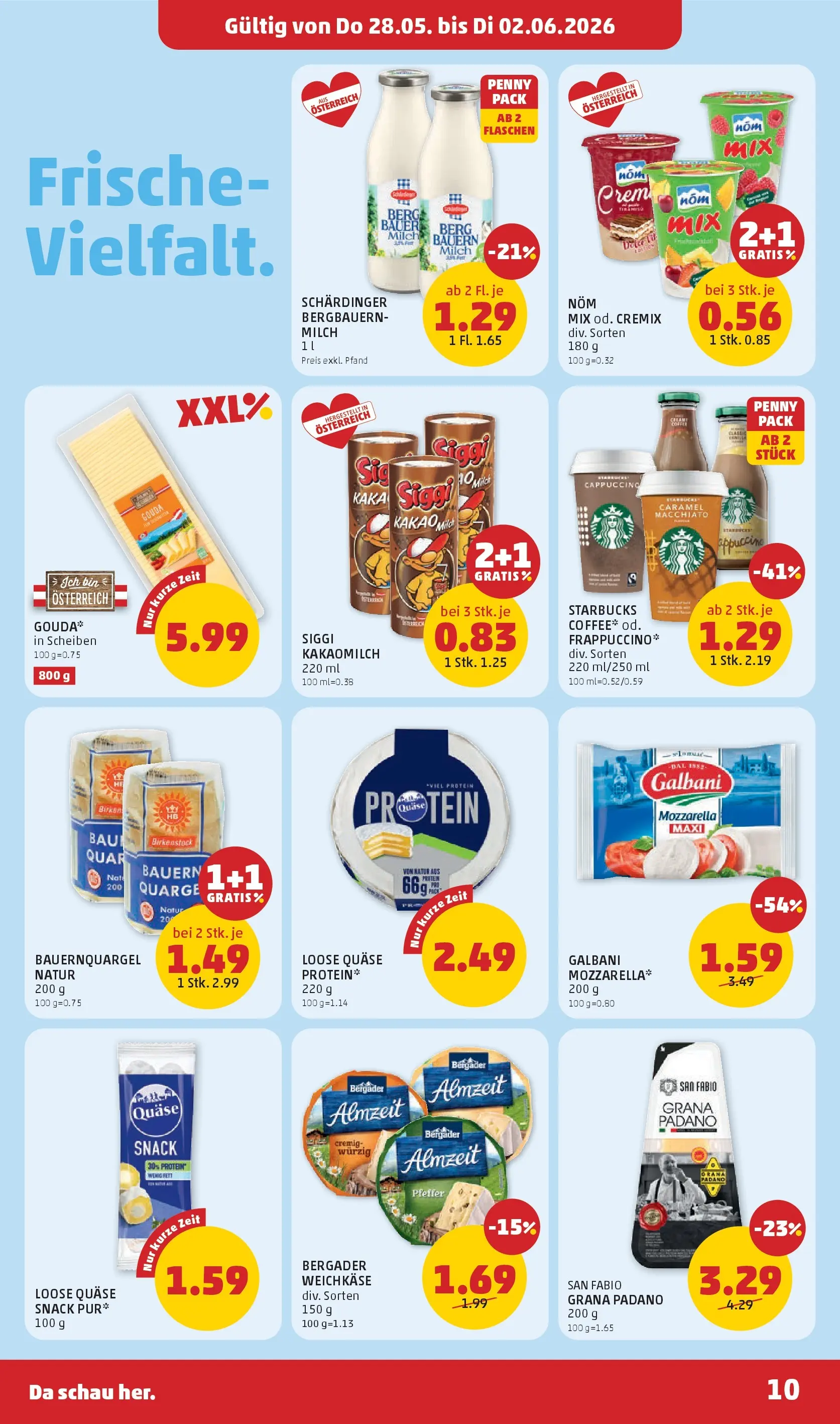 Penny Markt - PENNY: Die ganze Woche sparen. ab (28.05.2026) - Angebote, Prospekt | Seite: 10 | Produkte: Pfeffer, Milch, Käse