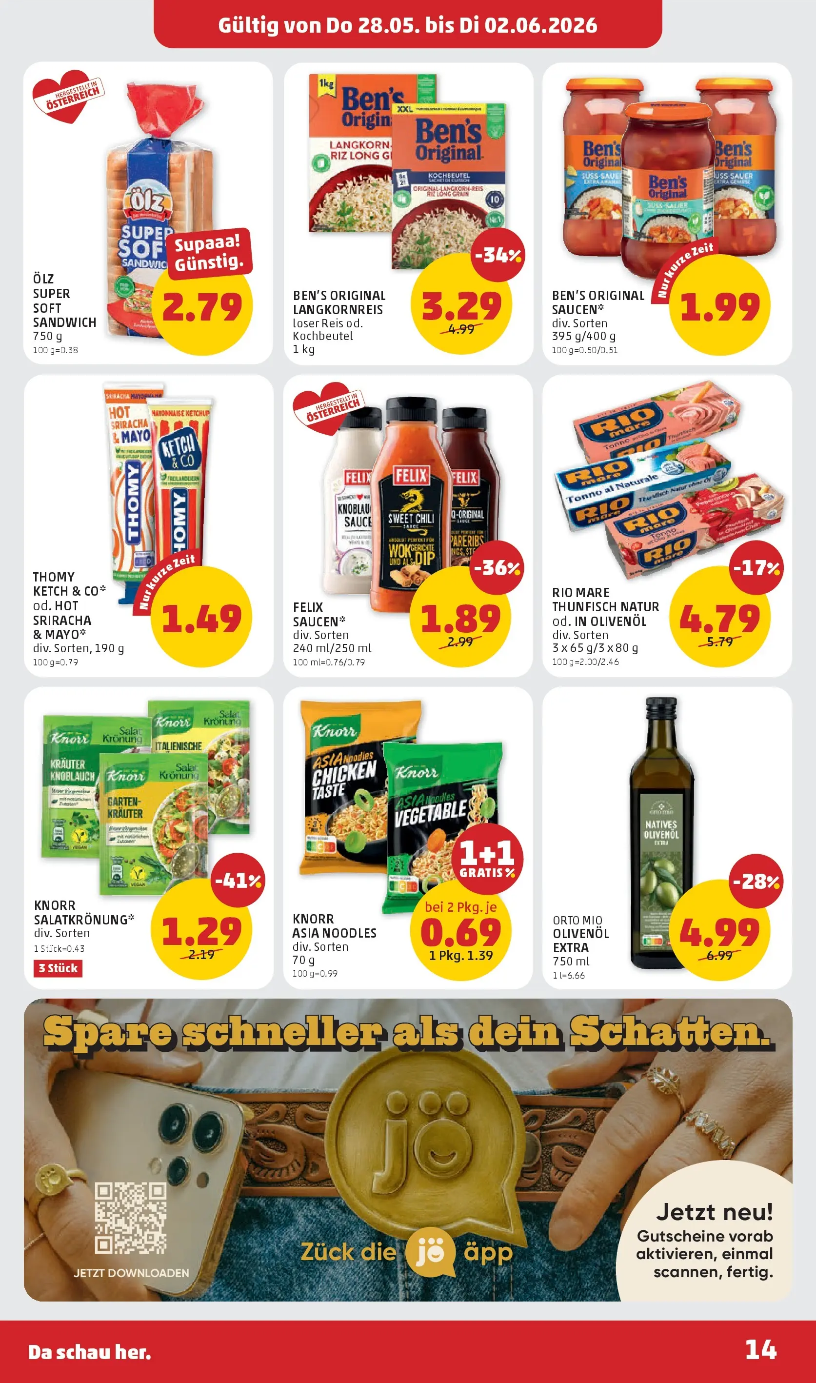 Penny Markt - PENNY: Die ganze Woche sparen. ab (28.05.2026) - Angebote, Prospekt | Seite: 14 | Produkte: Salat, Knoblauch, Chili, Reis