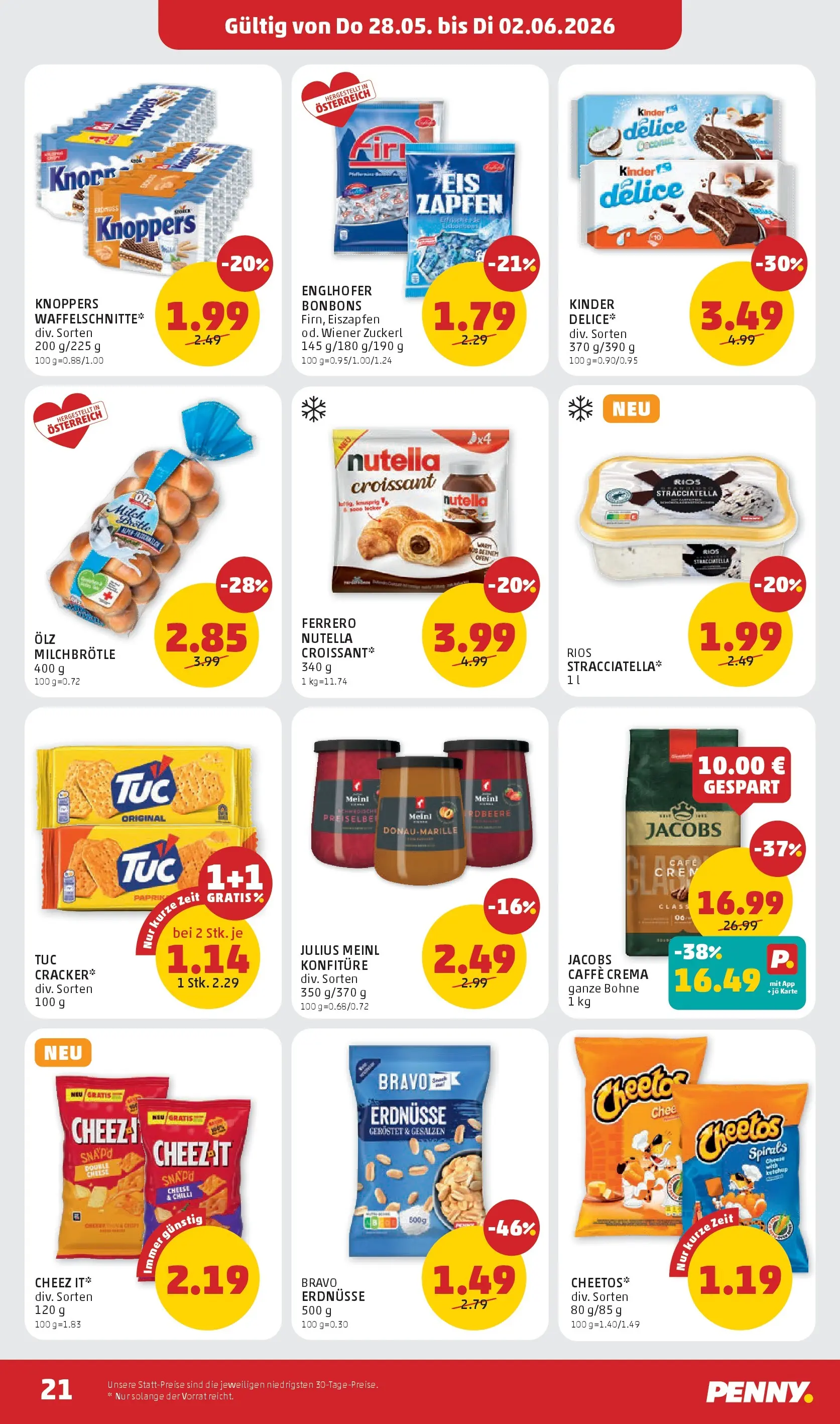 Penny Markt - PENNY: Die ganze Woche sparen. ab (28.05.2026) - Angebote, Prospekt | Seite: 21 | Produkte: Ketchup, Папионка, Ofen, Milch