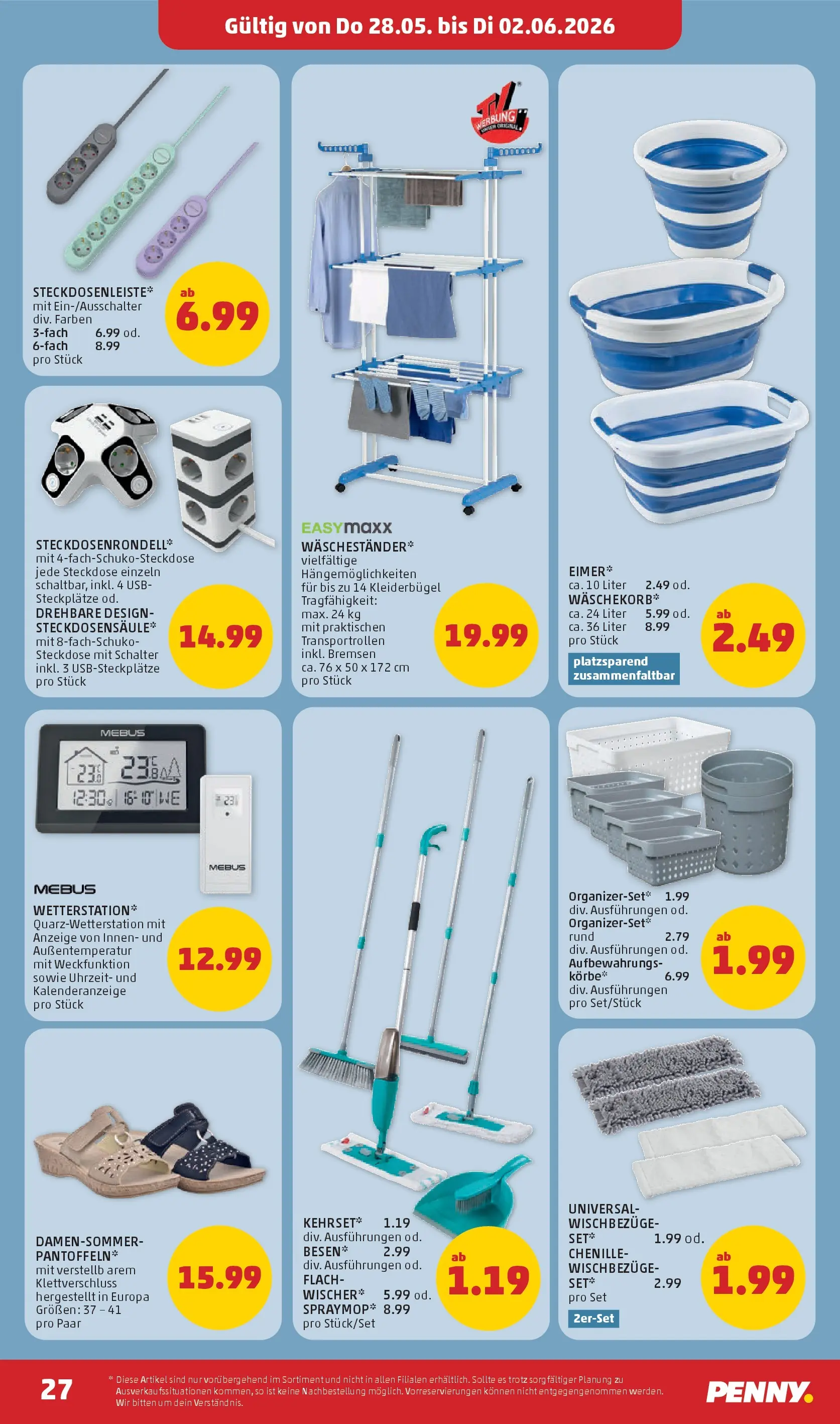 Penny Markt - PENNY: Die ganze Woche sparen. ab (28.05.2026) - Angebote, Prospekt | Seite: 27 | Produkte: USB, Steckdose, Kleiderbügel
