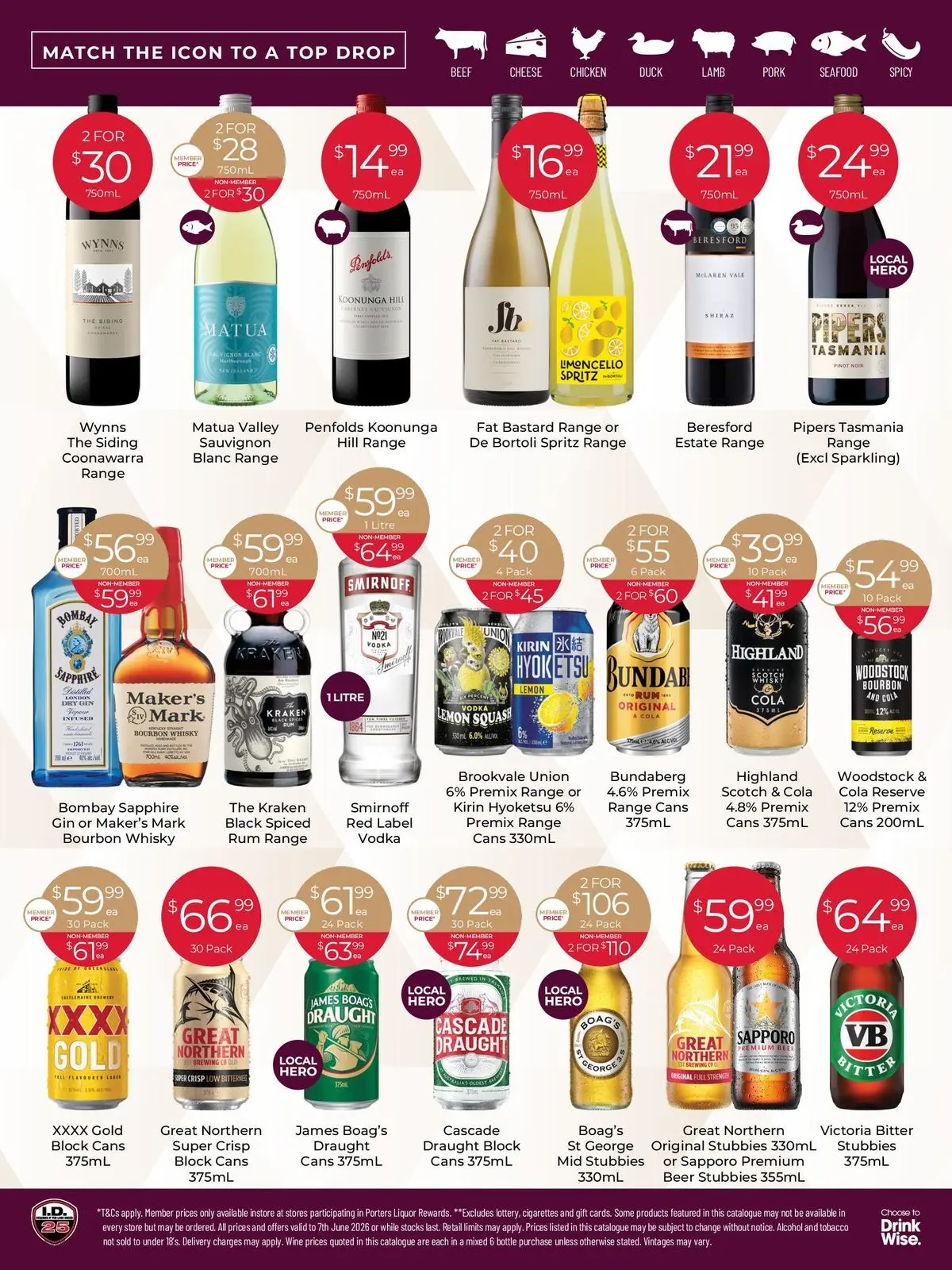 Deals catalogue Porters - 25/05/2026 > weekly / monthly specials | Page: 2 | Products: Pork, Bourbon, Vodka, Lemon