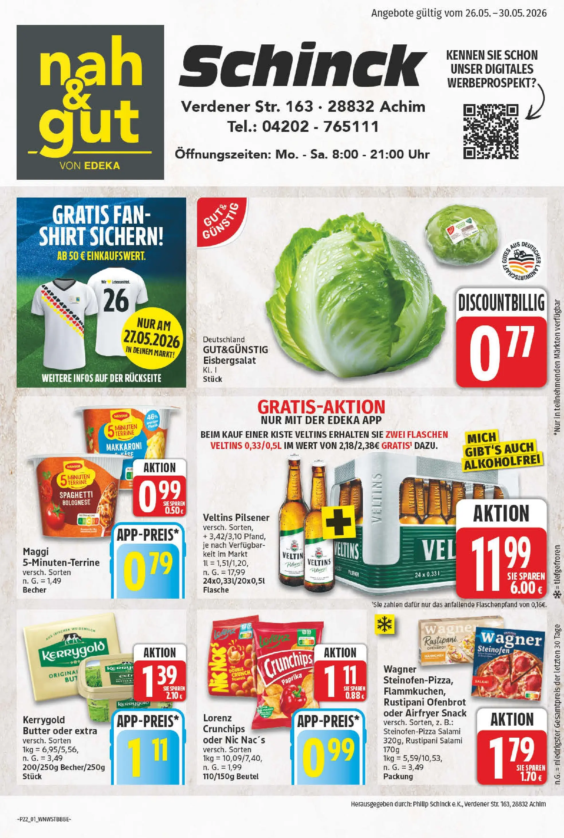 Angebote - Wochenangebote (ab 24.05.2026) zum Blättern | Seite: 1 | Produkte: Hahnchen, Paprika, Salami, Veltins